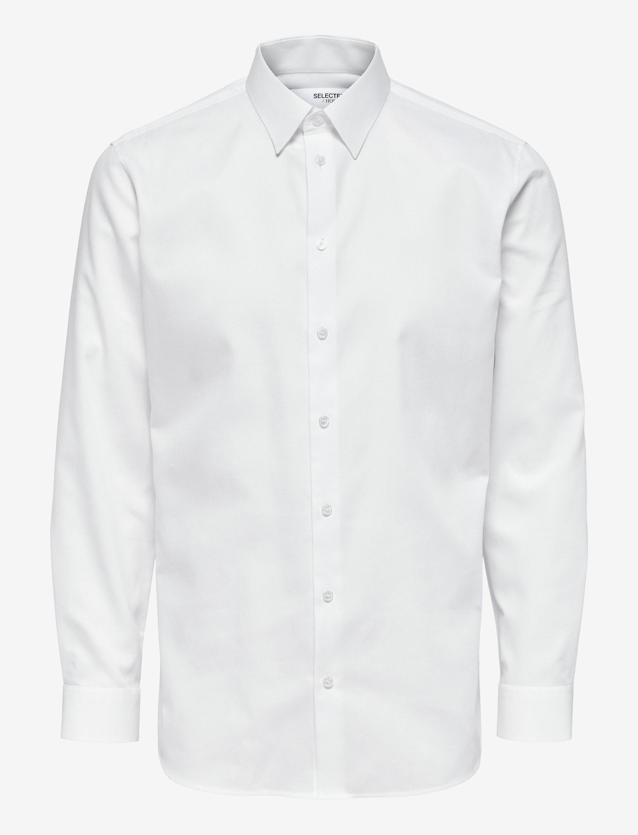 Selected Homme - SLHSLIMNATHAN-SOLID SHIRT LS B - basic skjortor - bright white - 0