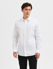 Selected Homme - SLHSLIMNATHAN-SOLID SHIRT LS B - basic skjortor - bright white - 1
