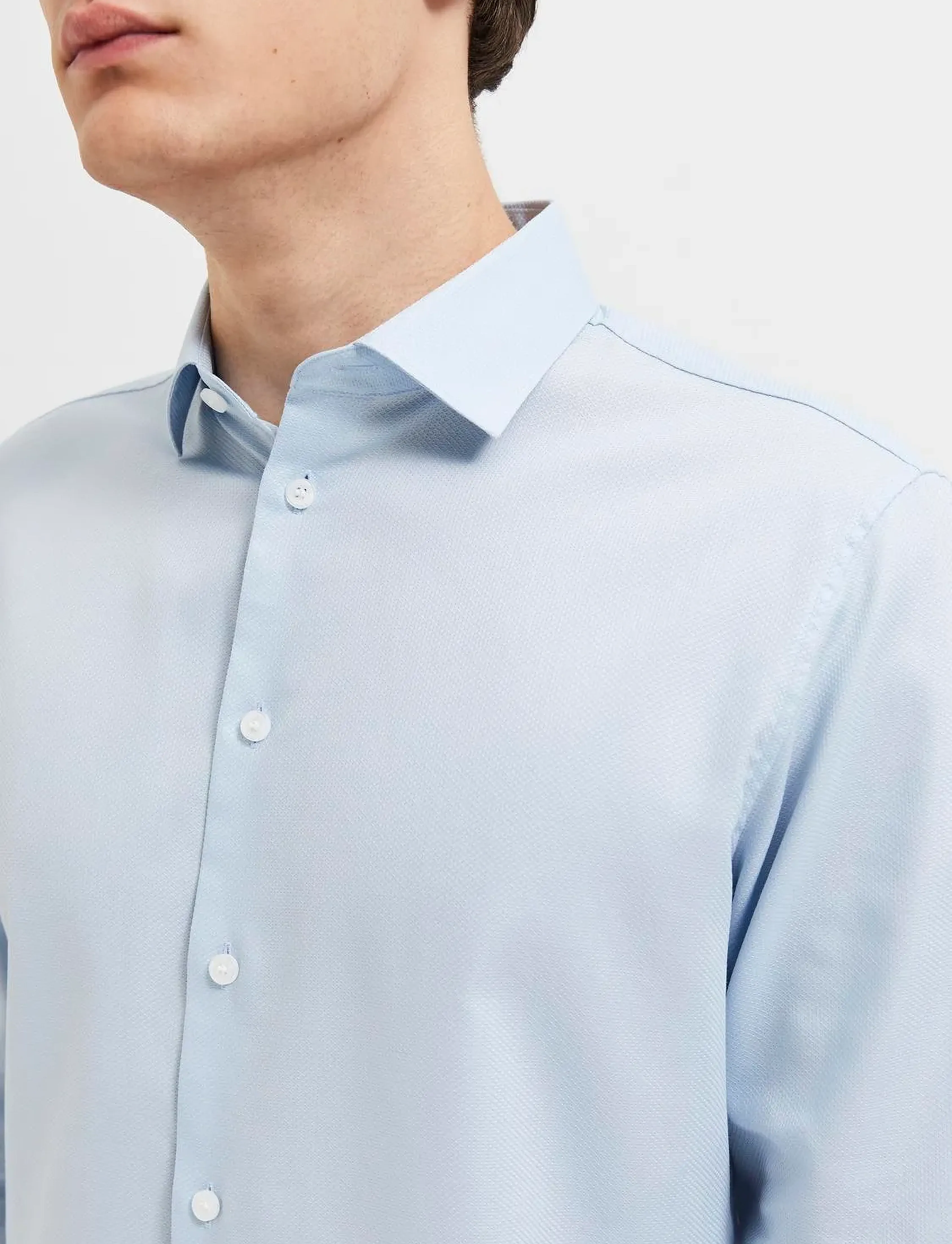 SELECTED Slhslimnathan-Solid Shirt Ls B kostymskjortor herr – bild 5