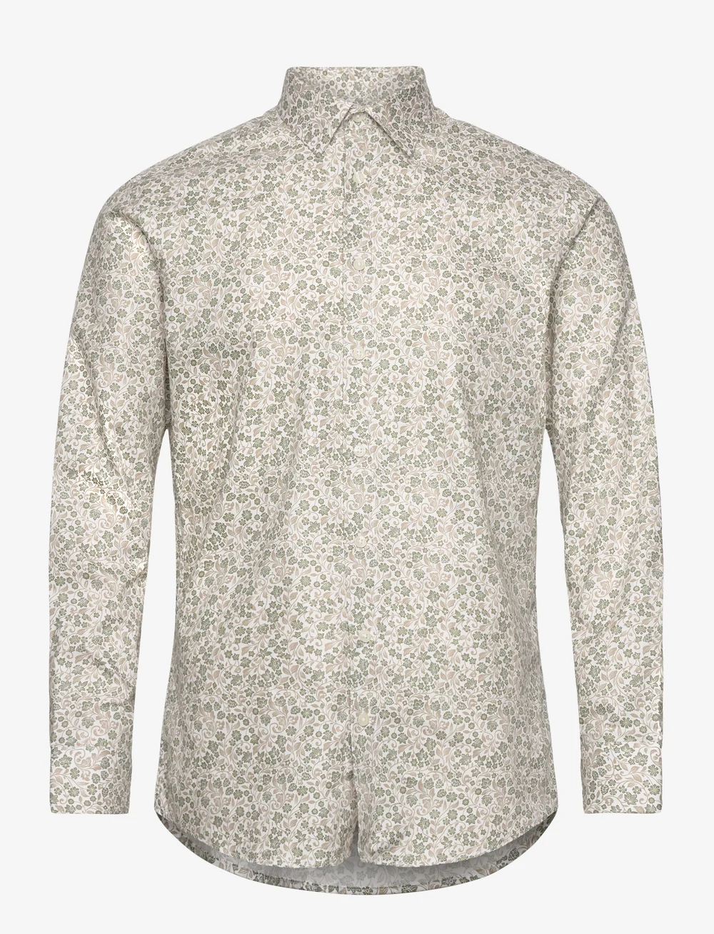 Selected - SLHSLIM-ETHAN SHIRT LS AOP NOOS - mønstrede skjorter - bright white - 1