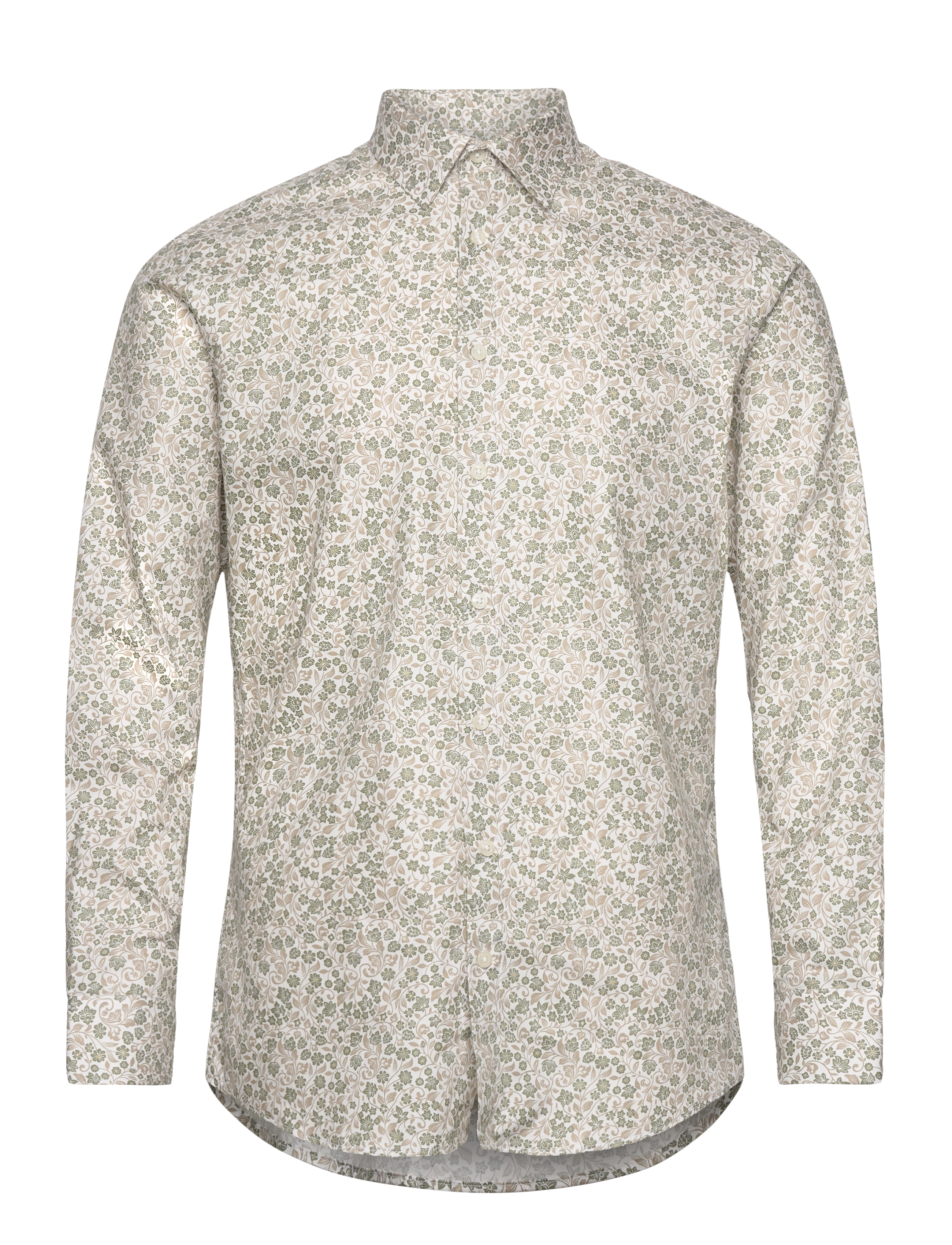 Selected - SLHSLIM-ETHAN SHIRT LS AOP NOOS - bright white - 1