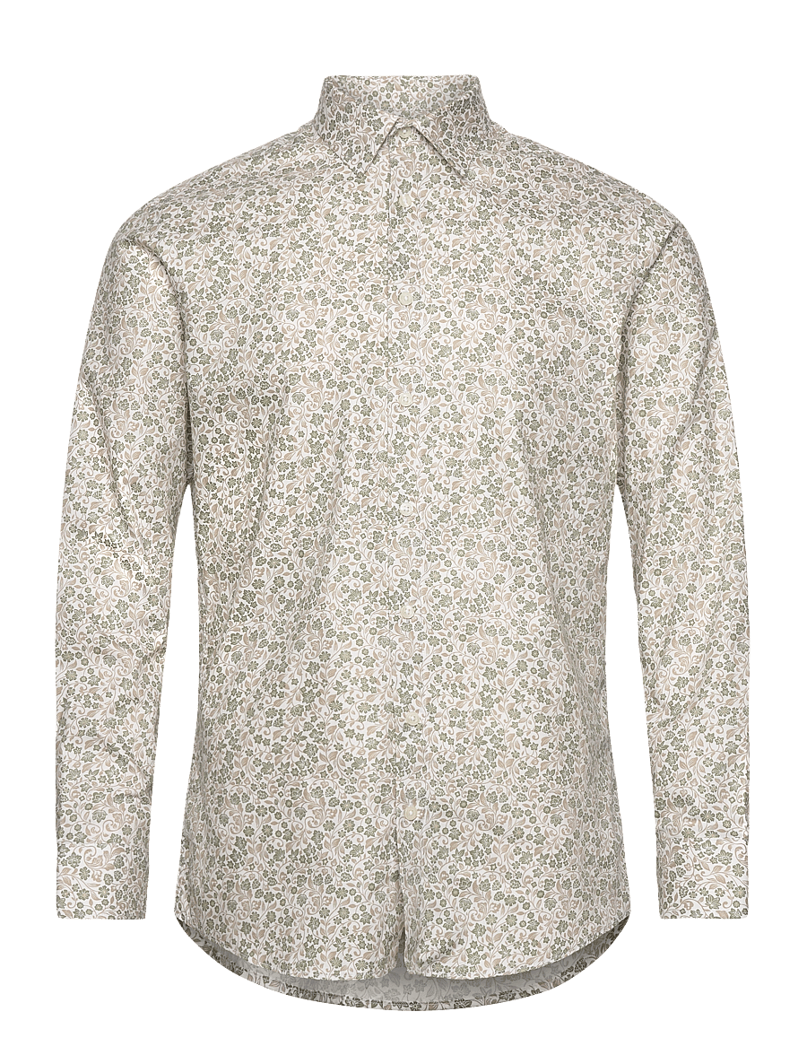 Selected - SLHSLIM-ETHAN SHIRT LS AOP NOOS - bright white - 1