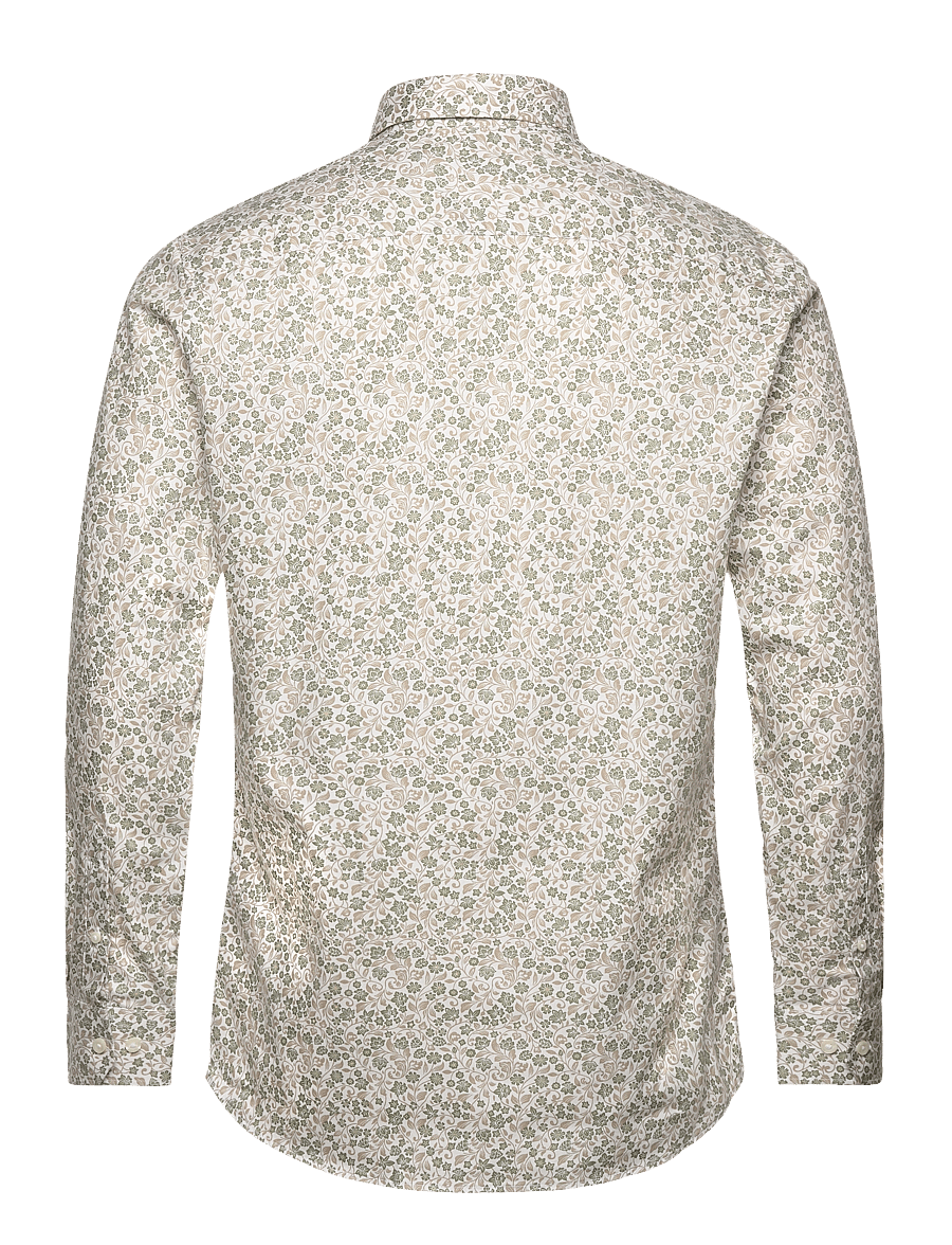 Selected - SLHSLIM-ETHAN SHIRT LS AOP NOOS - bright white - 2
