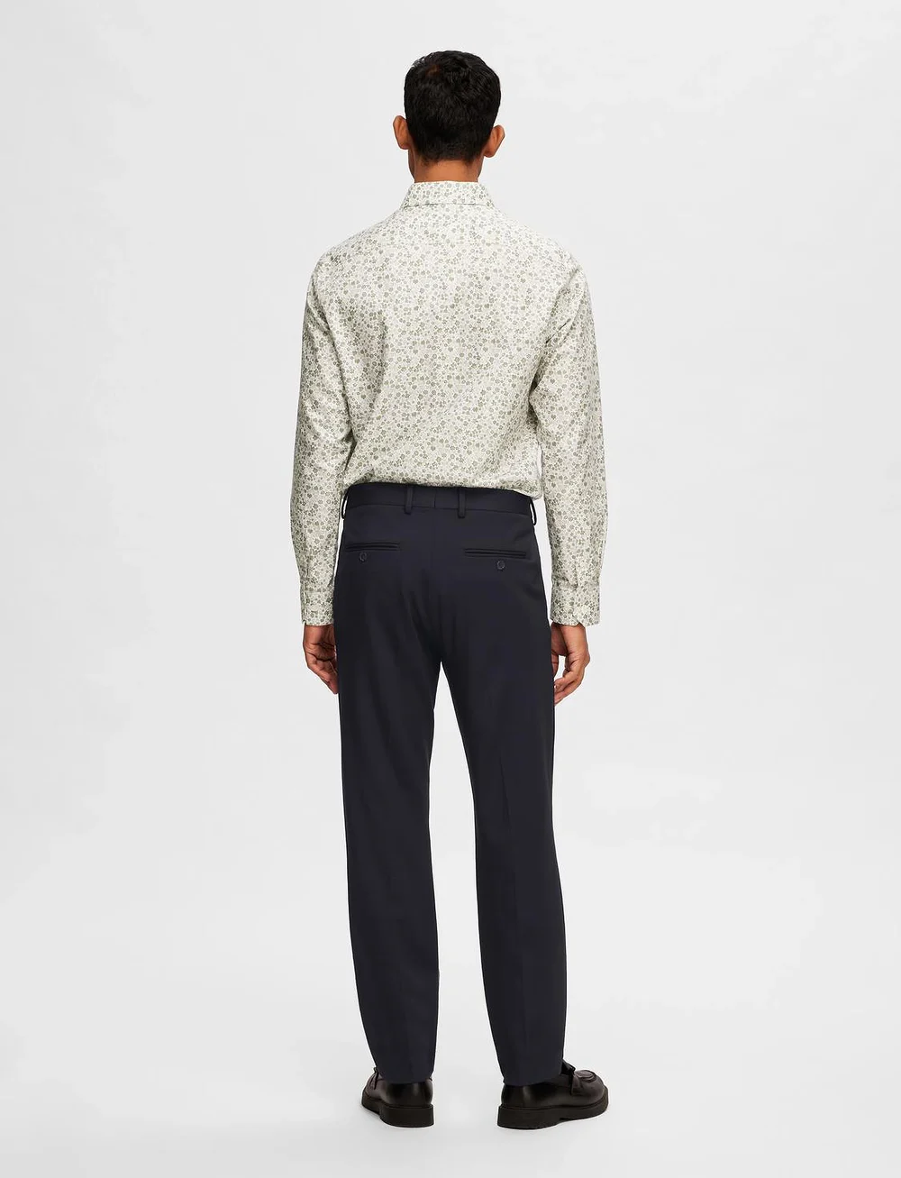 Selected - SLHSLIM-ETHAN SHIRT LS AOP NOOS - mønstrede skjorter - bright white - 3