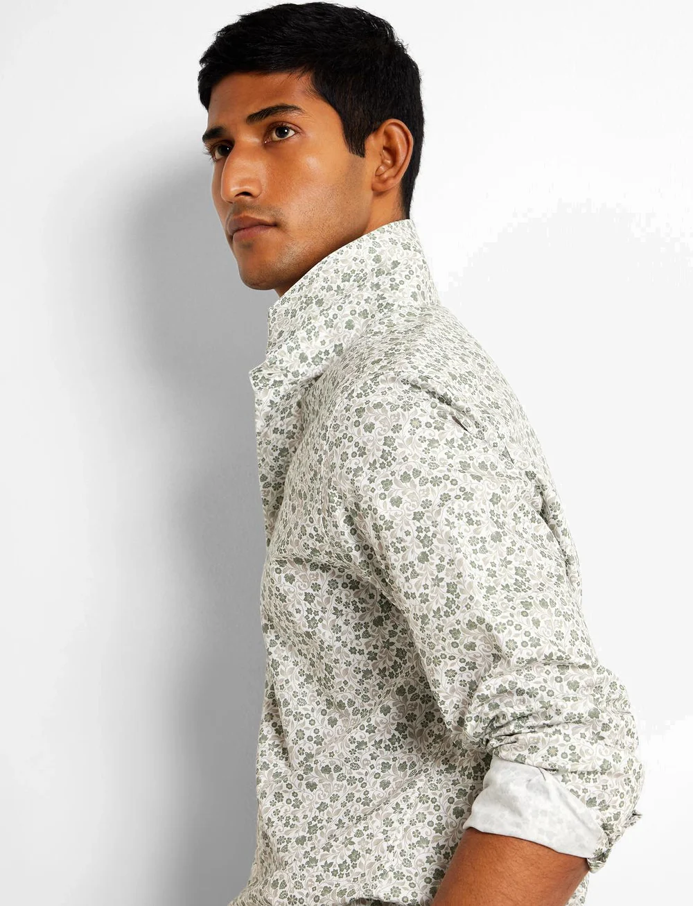 Selected - SLHSLIM-ETHAN SHIRT LS AOP NOOS - mønstrede skjorter - bright white - 4