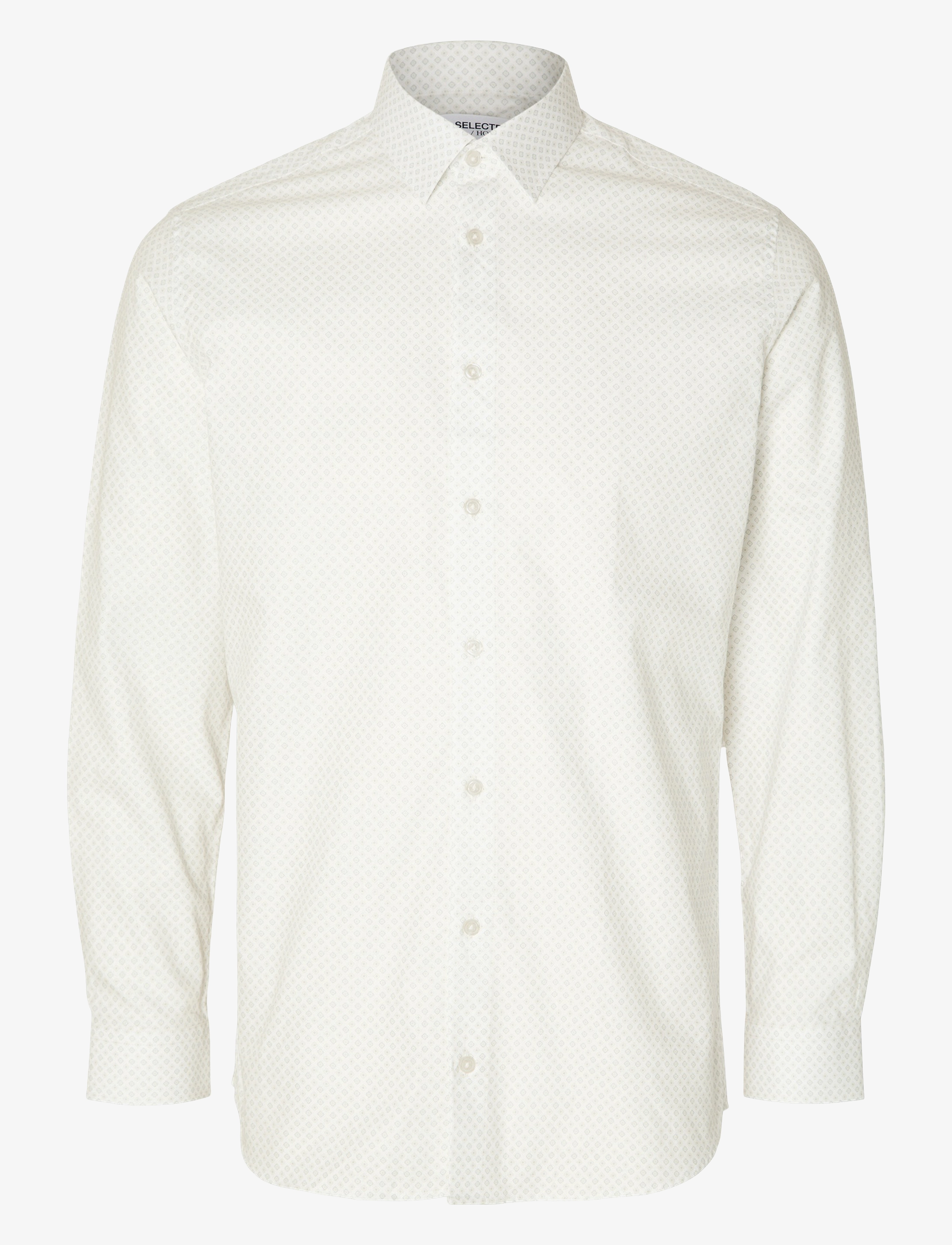 Selected - SLHSLIM-ETHAN SHIRT LS AOP NOOS - bright white - 1