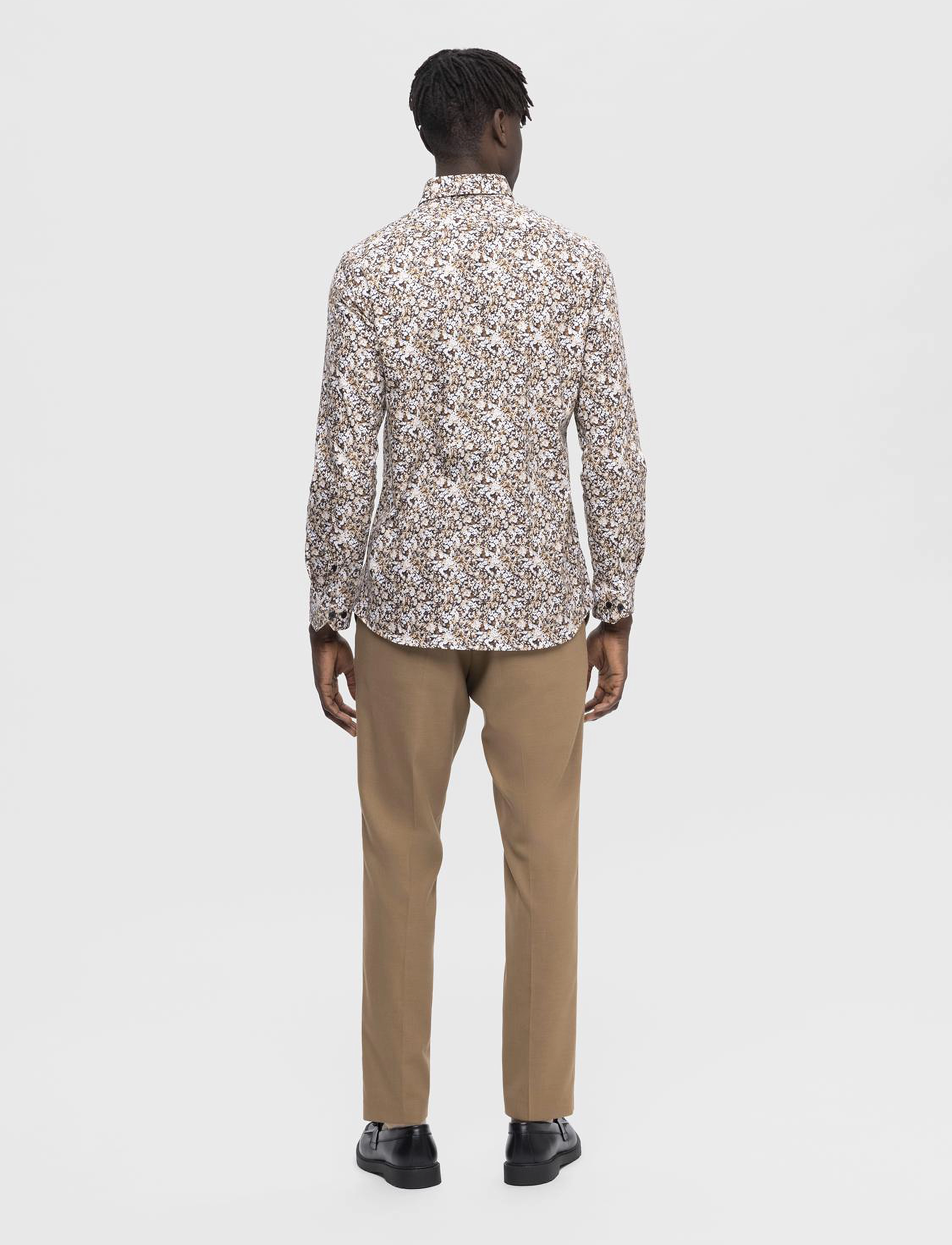 Selected - SLHSLIM-ETHAN SHIRT LS AOP NOOS - dark sapphire - 3