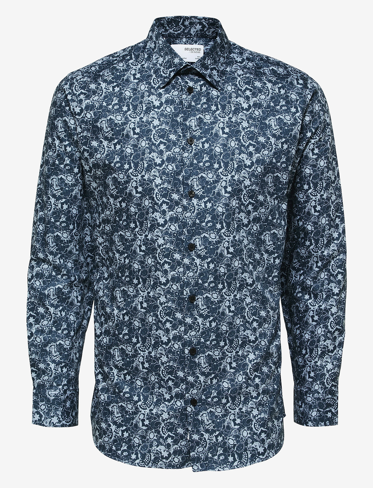 Selected - SLHSLIM-ETHAN SHIRT LS AOP NOOS - mønstrede skjorter - moonlit ocean - 1