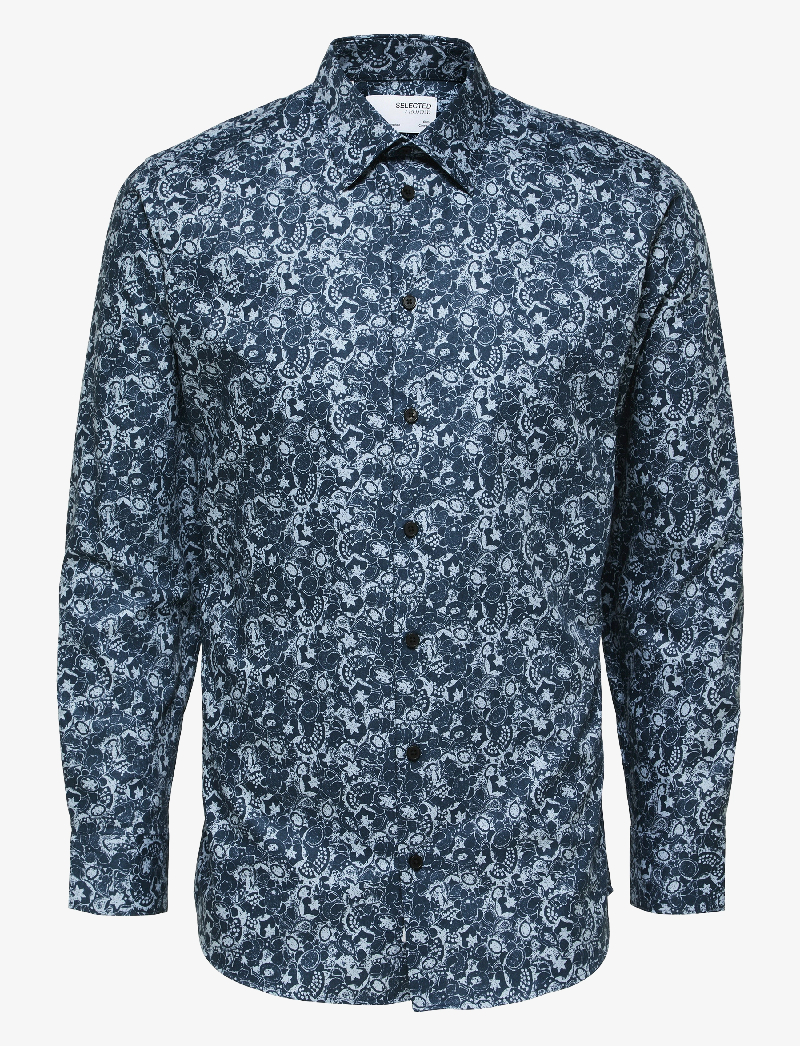 Selected - SLHSLIM-ETHAN SHIRT LS AOP NOOS - moonlit ocean - 1