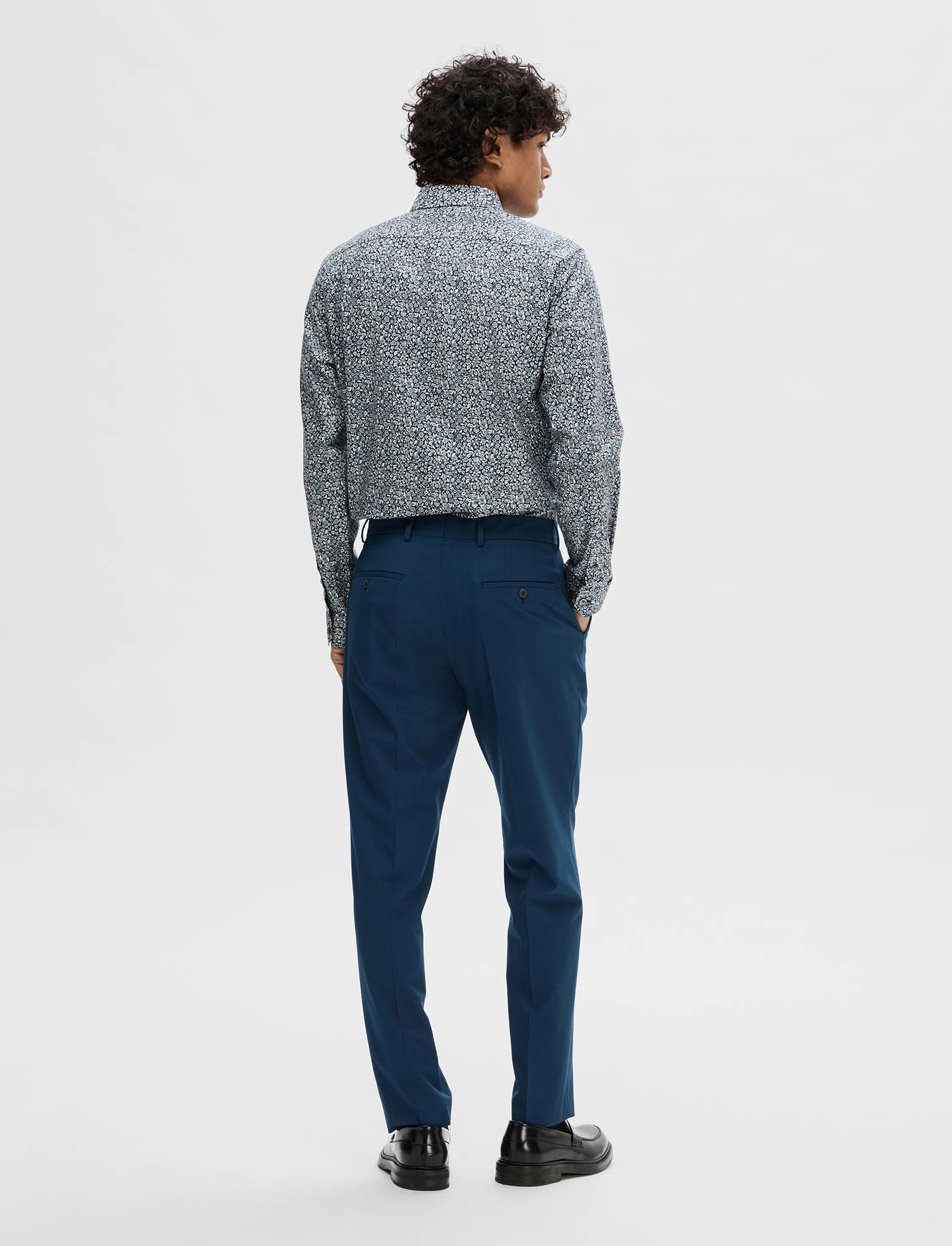 Selected - SLHSLIM-ETHAN SHIRT LS AOP NOOS - navy blazer - 5