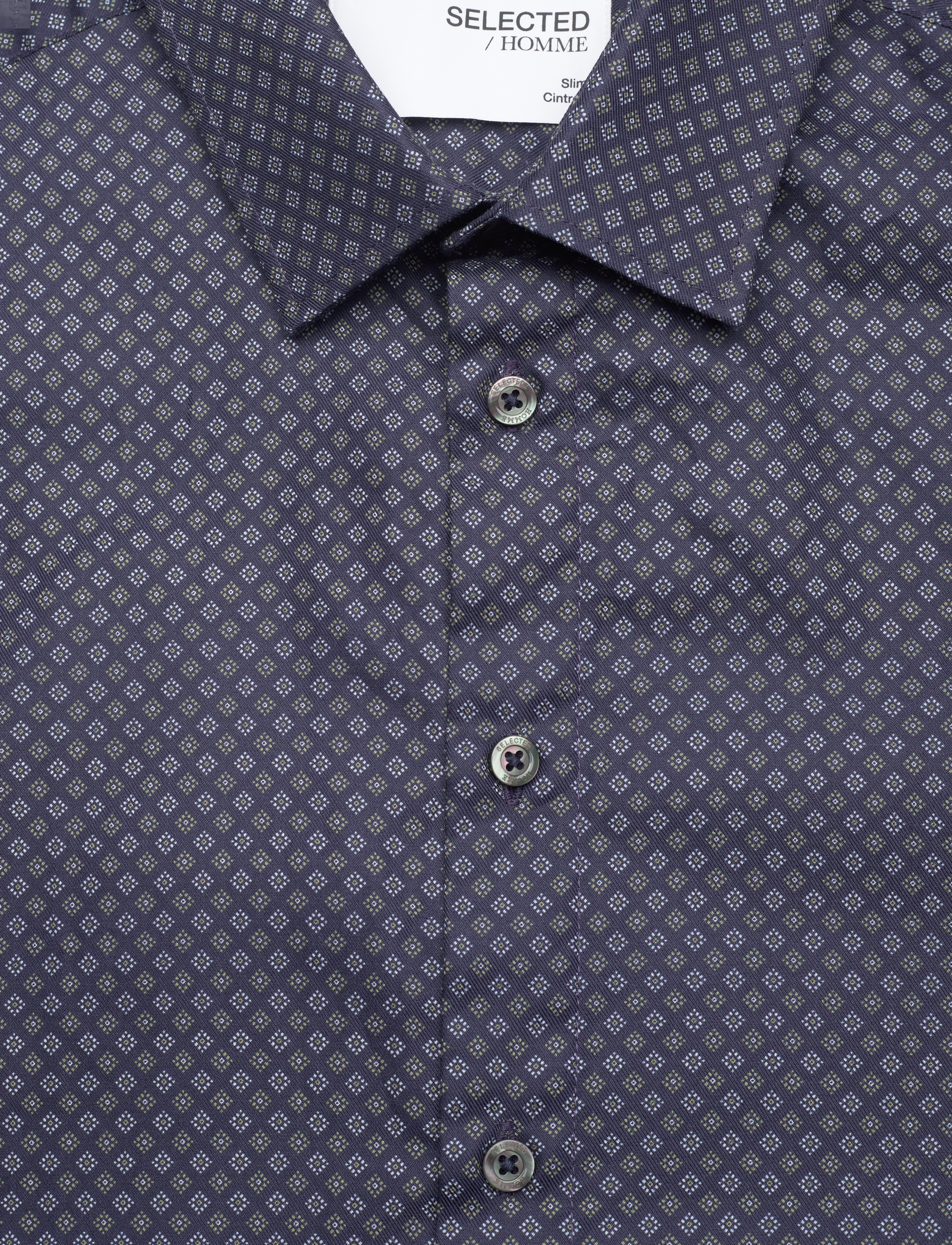 Selected - SLHSLIM-ETHAN SHIRT LS AOP NOOS - navy blazer - 5