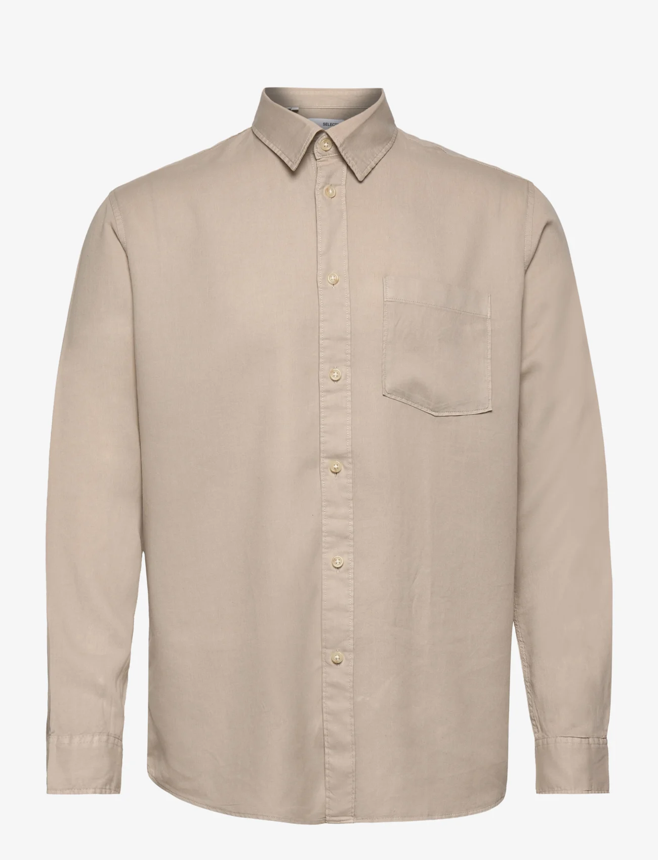 Selected Homme - SLHREGPASTEL-LINEN SHIRT LS W - koszule lniane - pure cashmere - 0