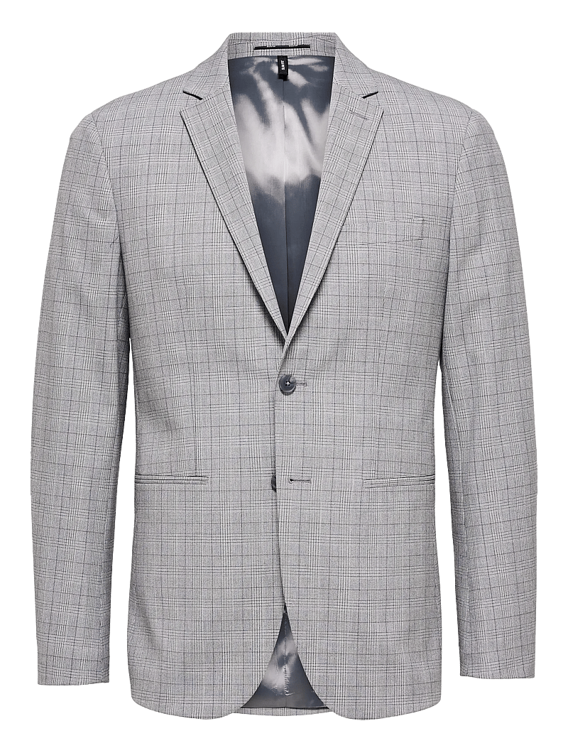 Selected - SLHSLIM-LIAM LT GREY CHK BLZ FLEX B - einreiher - light grey melange - 1
