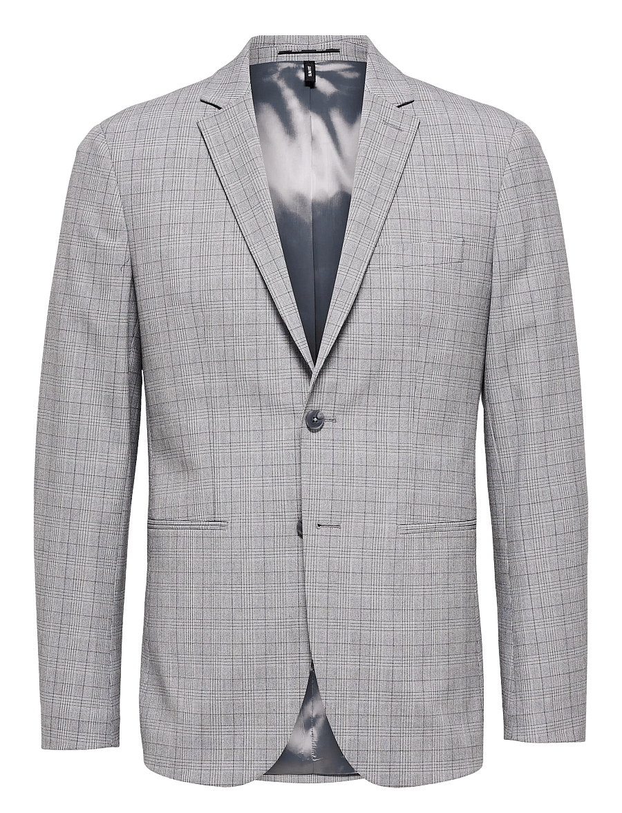 Selected - SLHSLIM-LIAM LT GREY CHK BLZ FLEX B - light grey melange - 1
