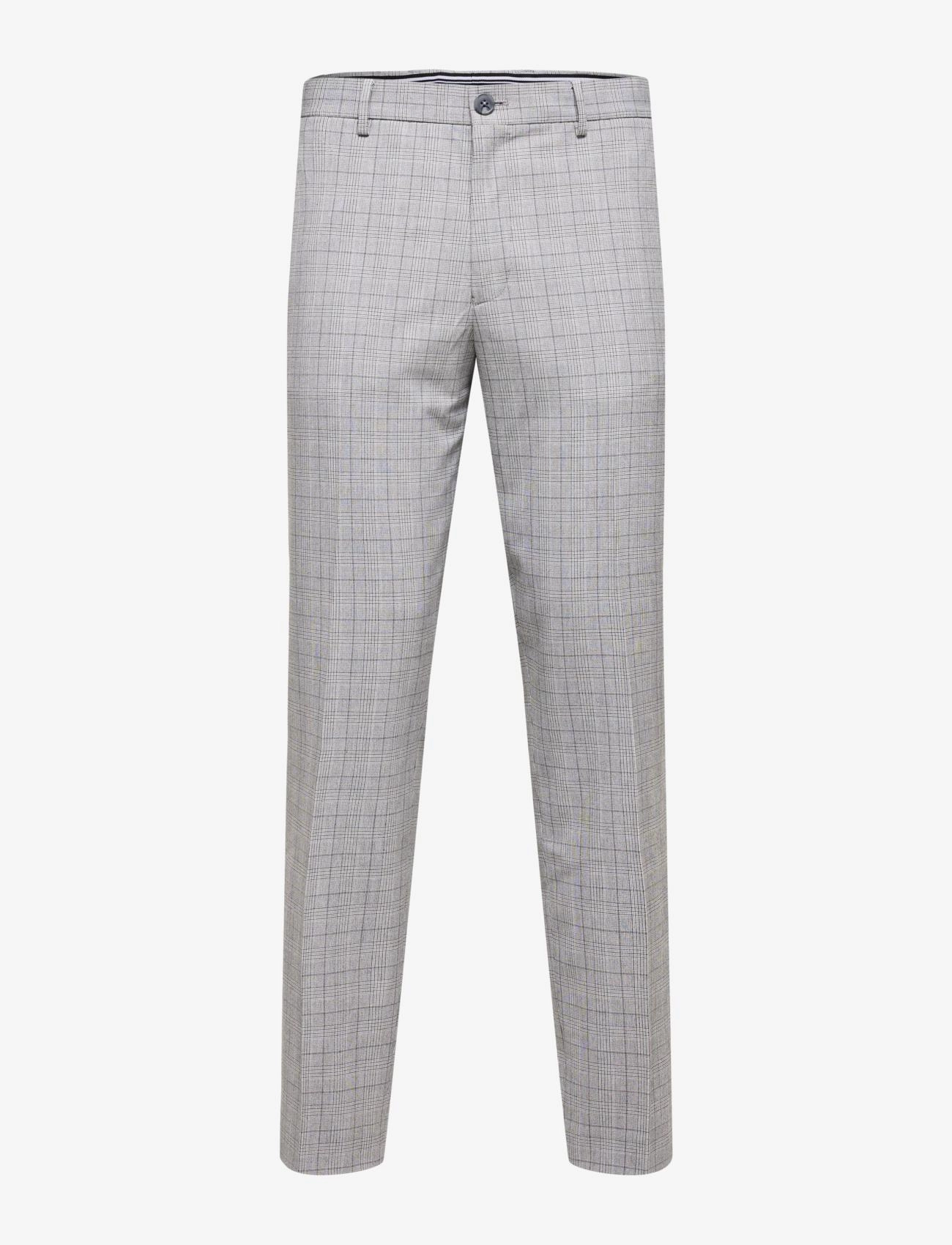Selected Homme - SLHSLIM-LIAM LT GREY CHK TRS FLEX B NOOS - light grey melange - 1