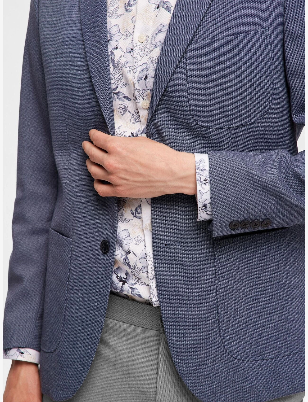 Selected - SLHSLIM-GABE STRUCTURE BLZ B - dark sapphire - 5