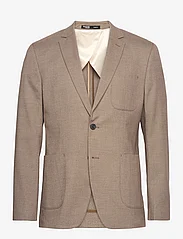 Selected Homme - SLHSLIM-GABE STRUCTURE BLZ B - double breasted blazers - light brown melange - 0