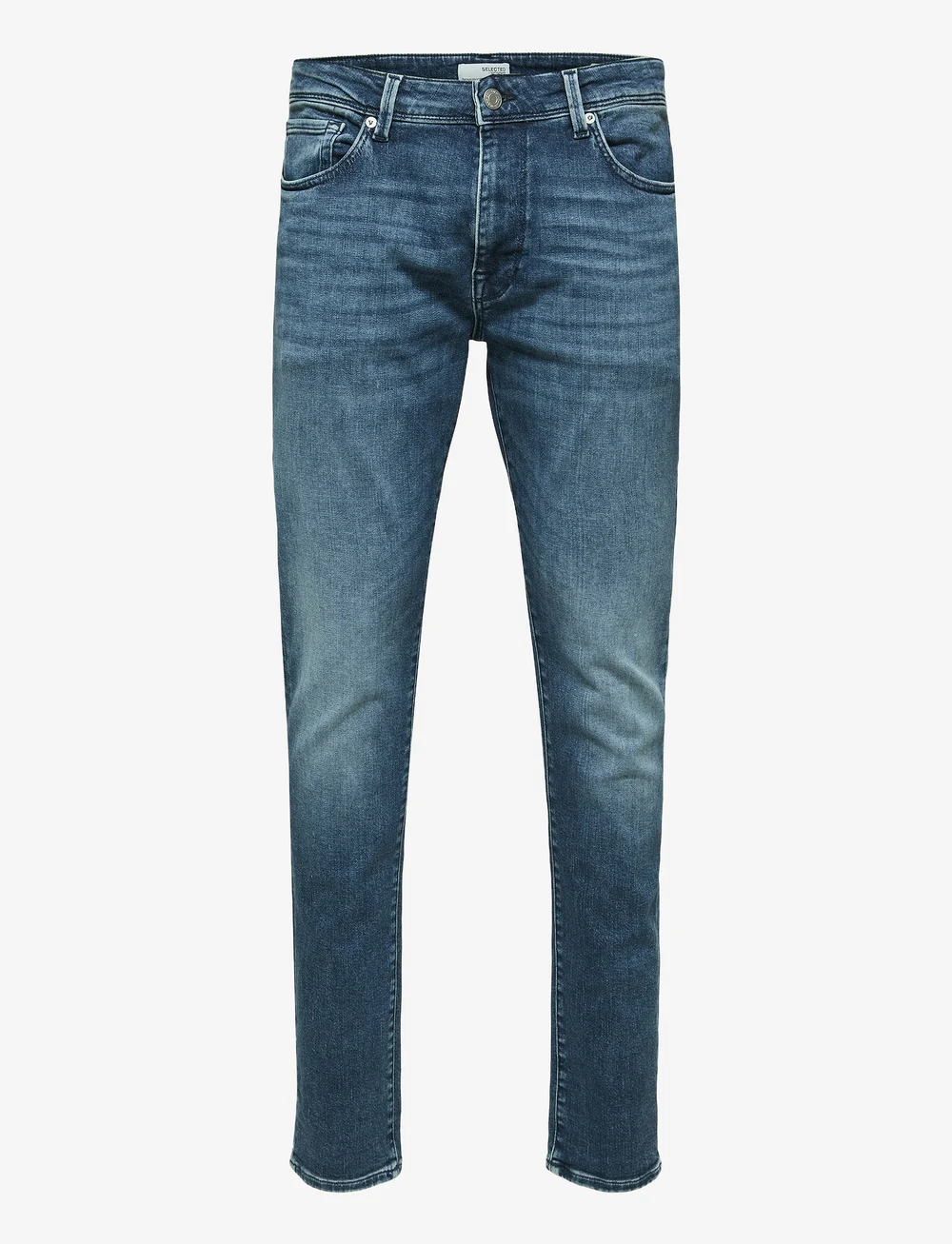 Selected - SLH175-SLIMLEON 31601 M.BLUE SOFT W - slim jeans - medium blue denim - 1