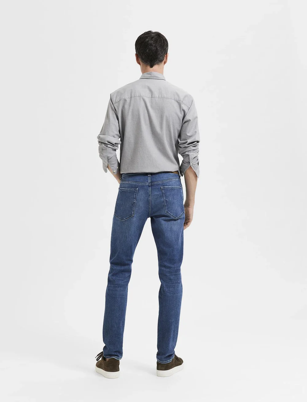 Selected - SLH175-SLIMLEON 31601 M.BLUE SOFT W - slim jeans - medium blue denim - 2