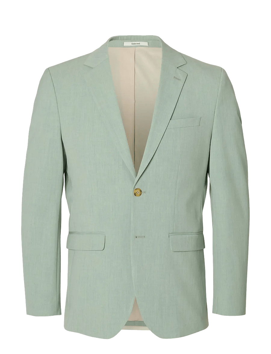 Selected - SLMSLIM-LIAM BLZ FLEX NOOS - Ühe rinnatisega pintsakud - aqua gray - 1