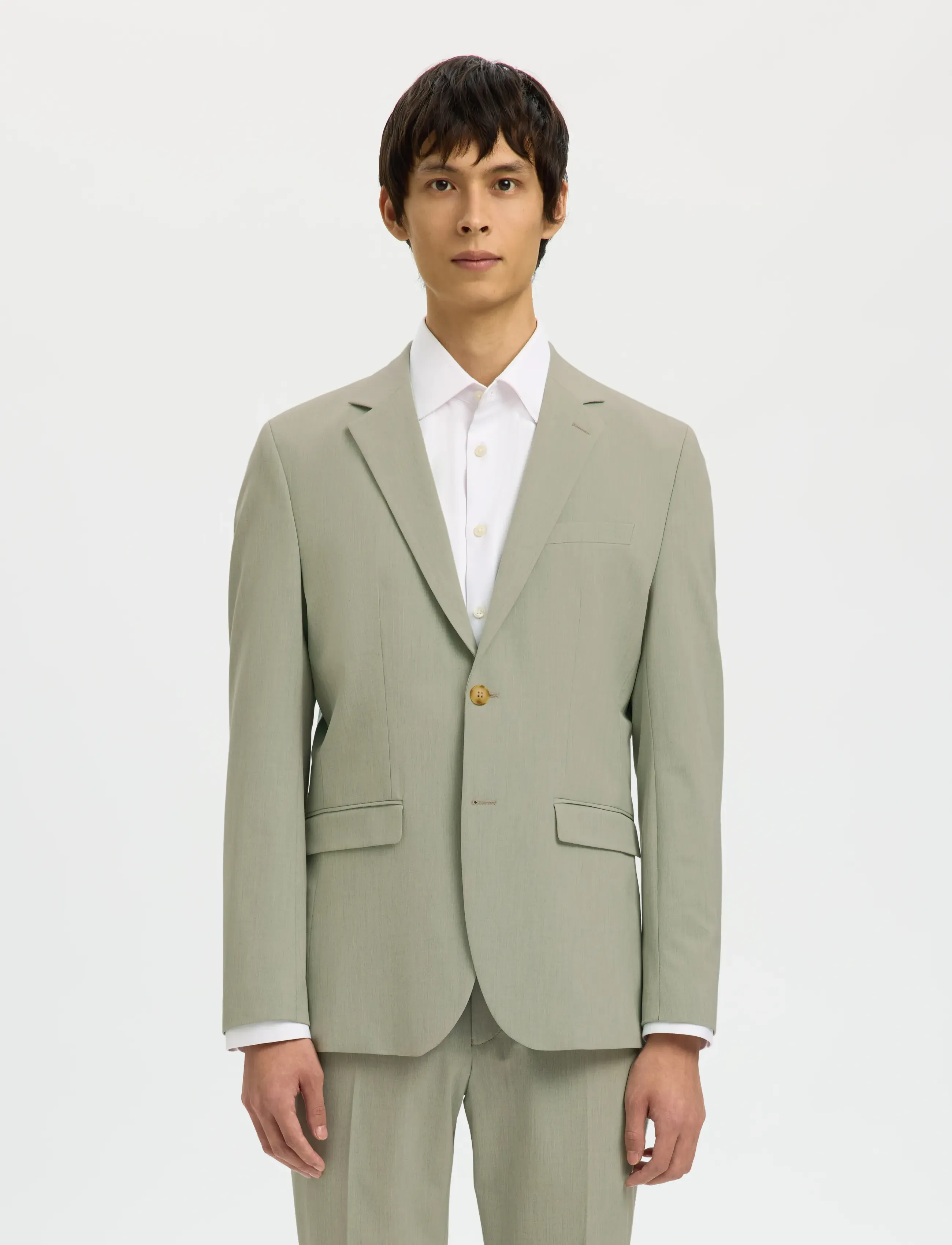 Selected Slhslim-Liam Blz Flex Noos, 48, Green, Blazere > Enkeltradede Blazere, Herre