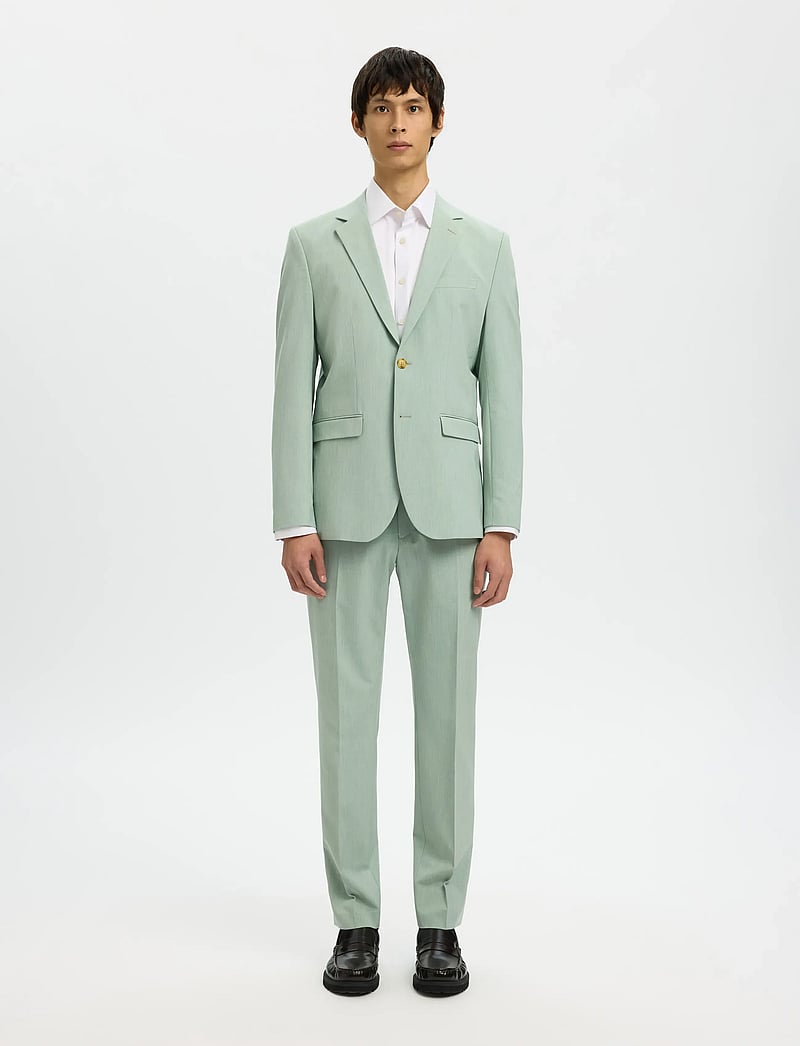 Selected - SLMSLIM-LIAM BLZ FLEX NOOS - enkeltradede blazere - aqua gray - 3
