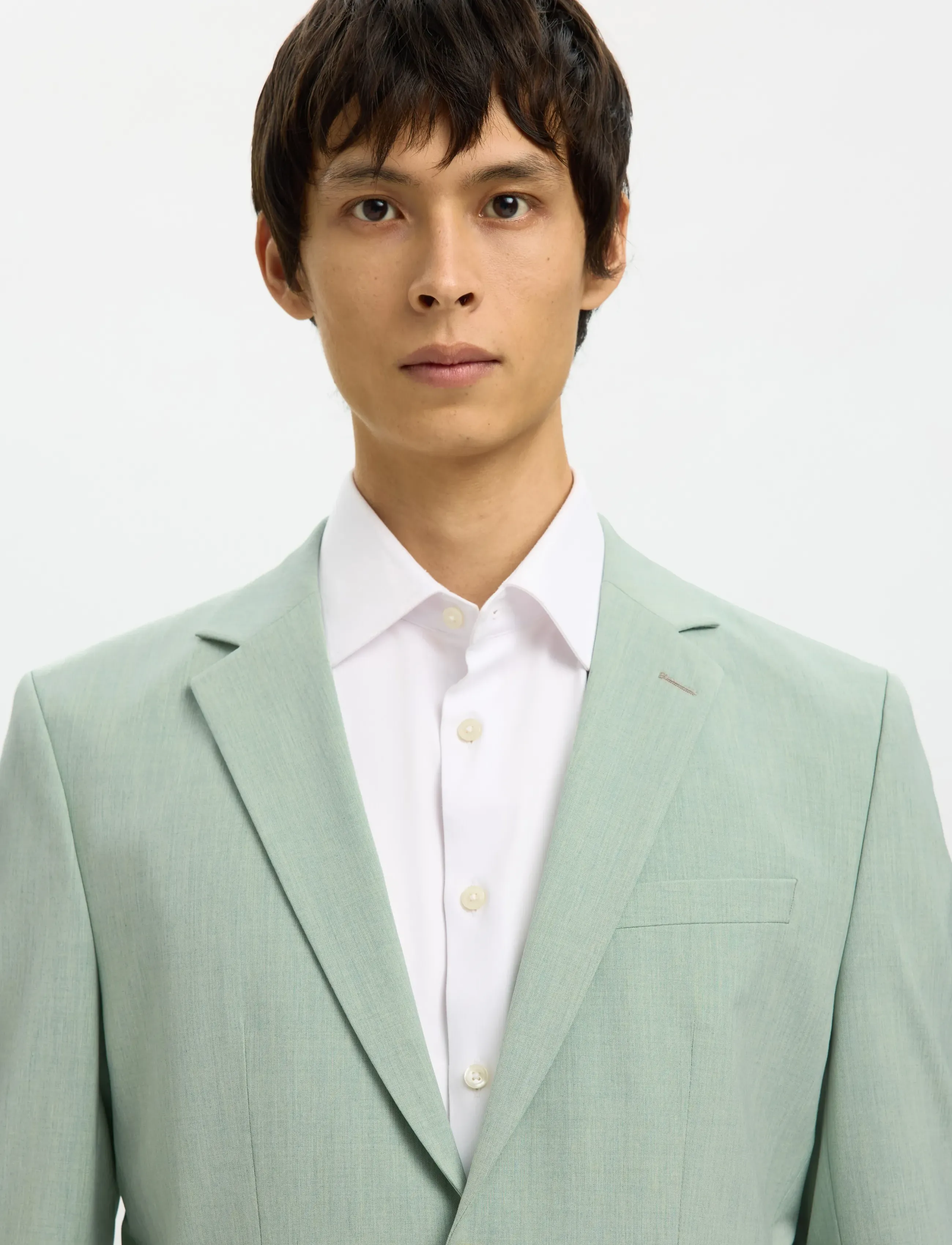Selected - SLMSLIM-LIAM BLZ FLEX NOOS - Ühe rinnatisega pintsakud - aqua gray - 4