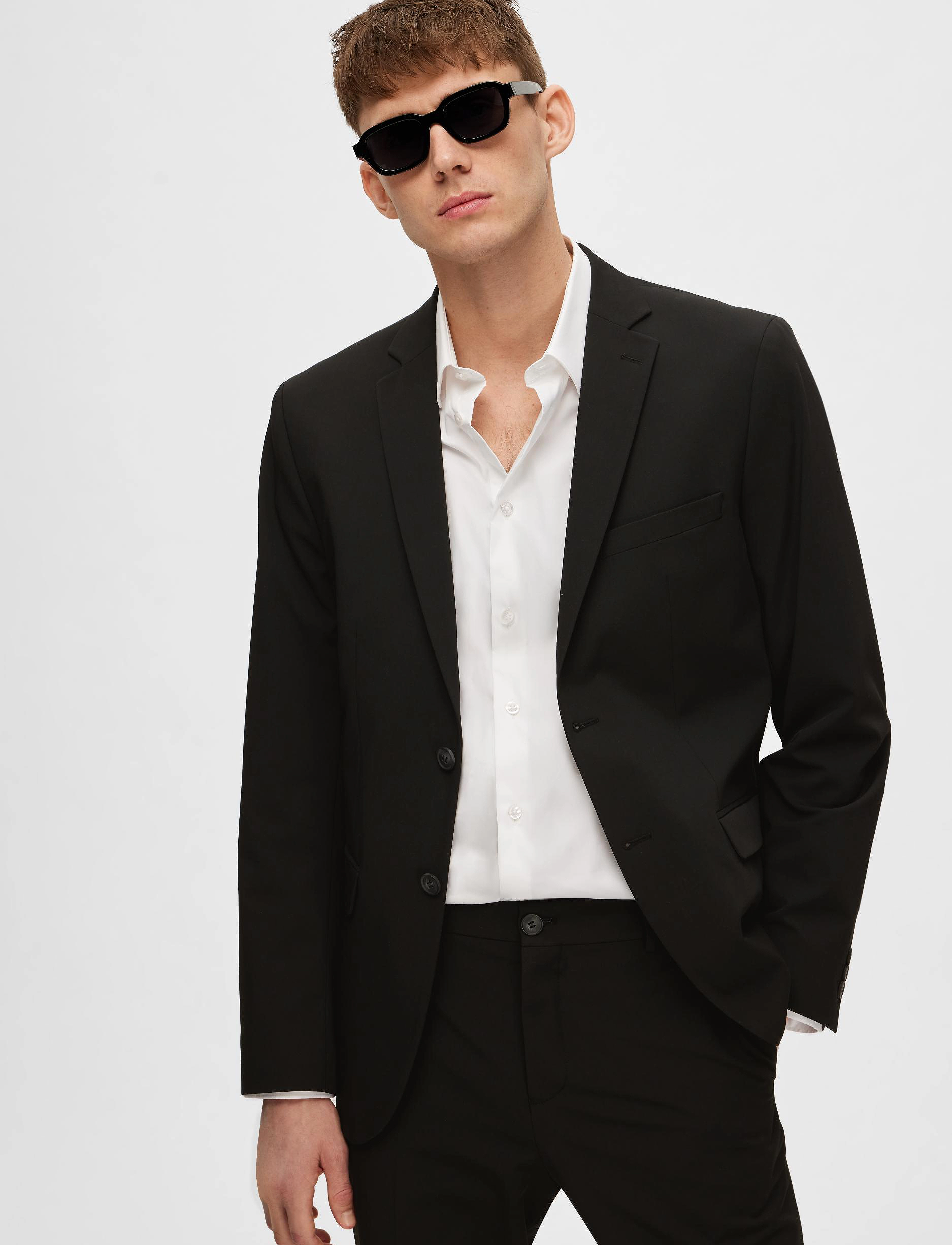 Selected - SLMSLIM-LIAM BLZ FLEX NOOS - enkeltradede blazere - black - 4