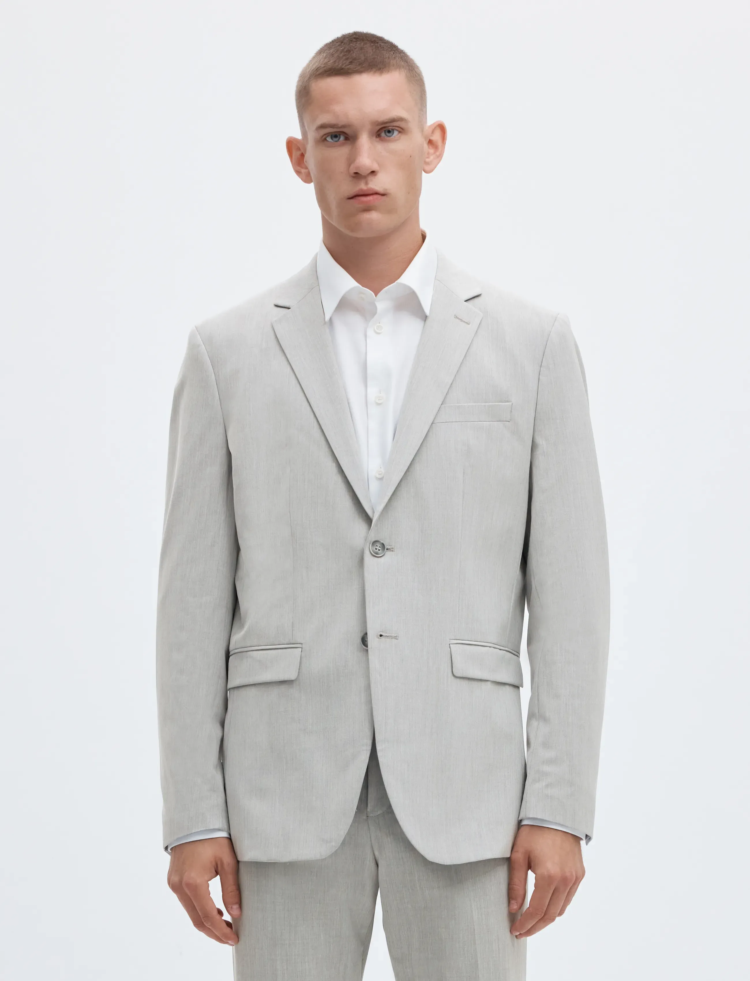 Selected - SLMSLIM-LIAM BLZ FLEX NOOS - Üherealised pintsakud - light grey melange - 0