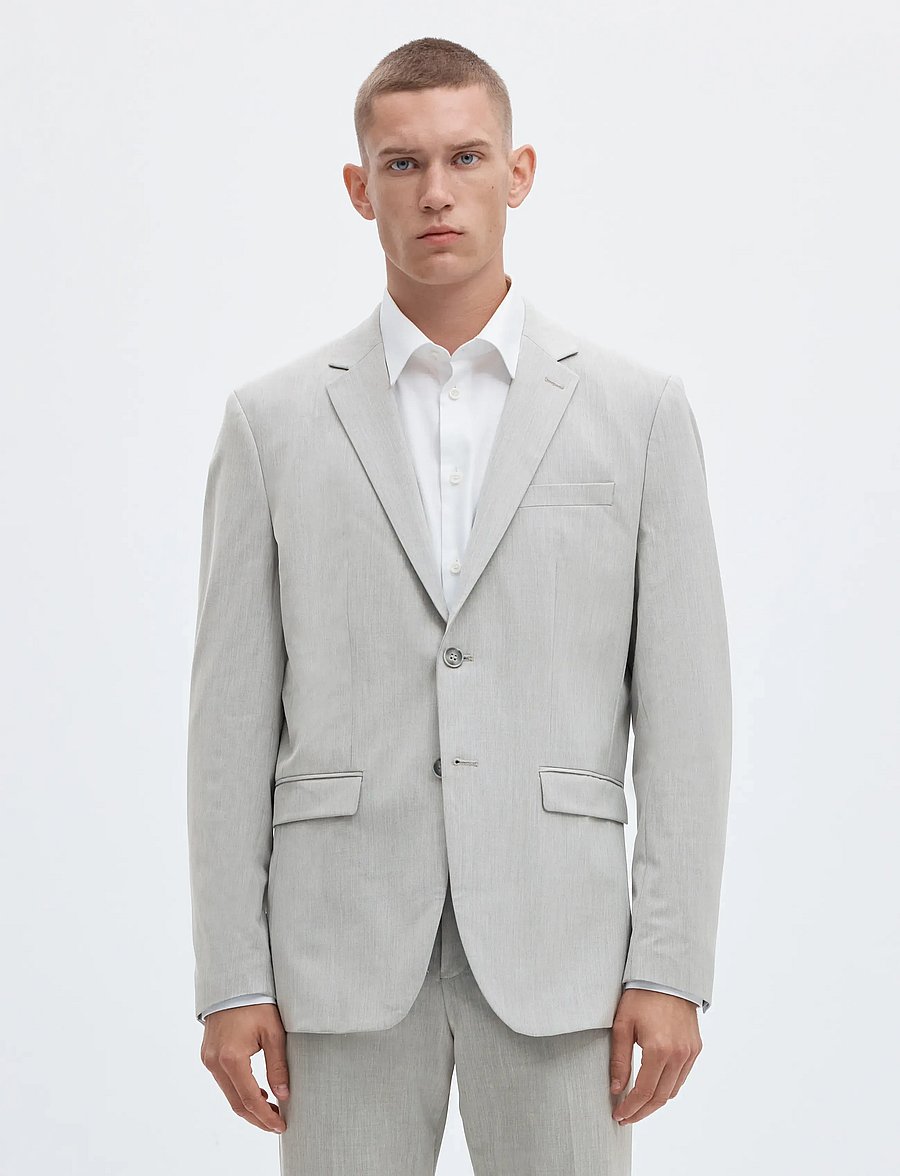 Selected - SLMSLIM-LIAM BLZ FLEX NOOS - Üherealised pintsakud - light grey melange - 0