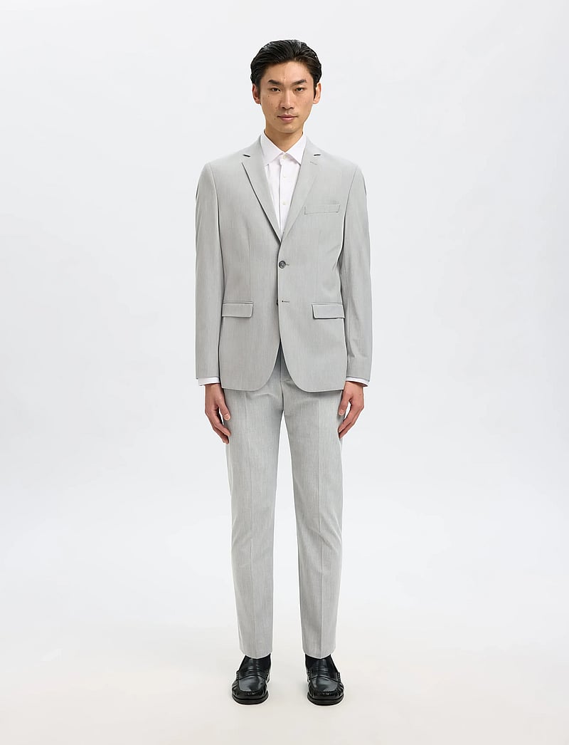 Selected - SLMSLIM-LIAM BLZ FLEX NOOS - enkeltradede blazere - light grey melange - 3