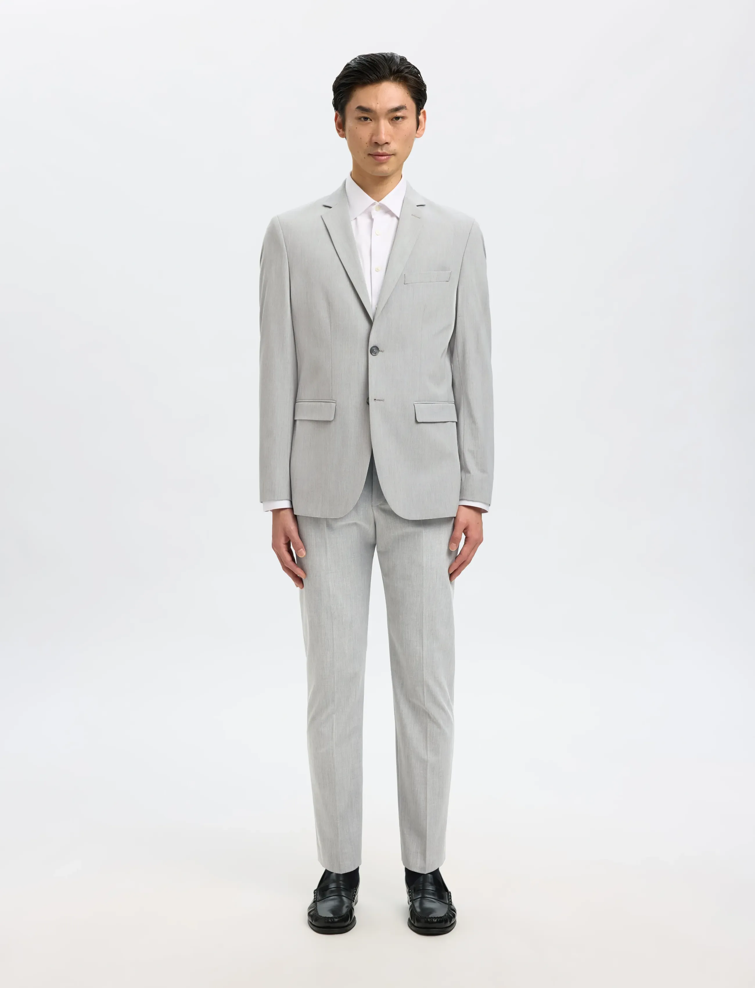 Selected - SLMSLIM-LIAM BLZ FLEX NOOS - einreiher - light grey melange - 3