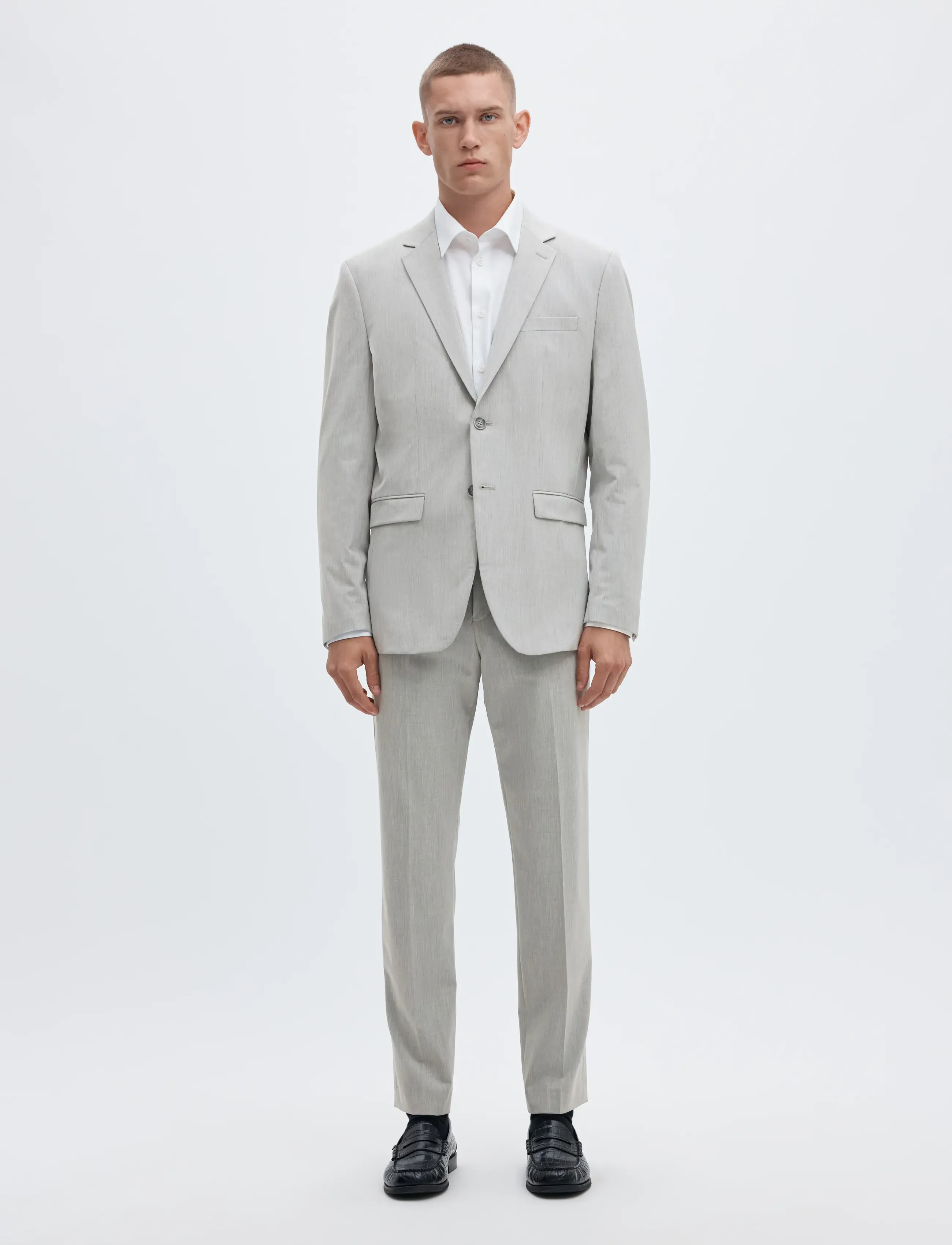 Selected - SLMSLIM-LIAM BLZ FLEX NOOS - Üherealised pintsakud - light grey melange - 3