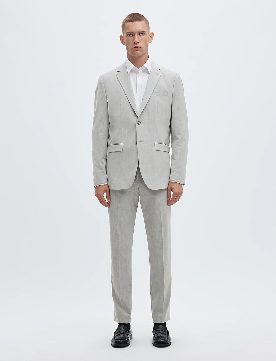 Selected - SLMSLIM-LIAM BLZ FLEX NOOS - Üherealised pintsakud - light grey melange - 3