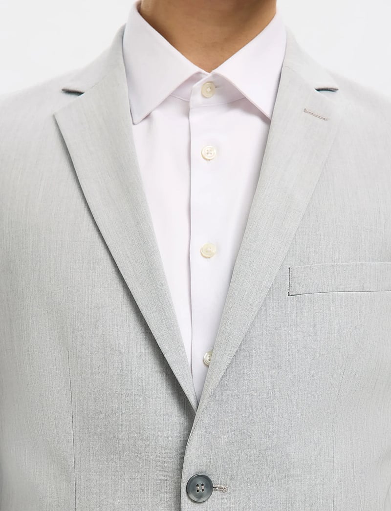 Selected - SLMSLIM-LIAM BLZ FLEX NOOS - enkeltradede blazere - light grey melange - 4