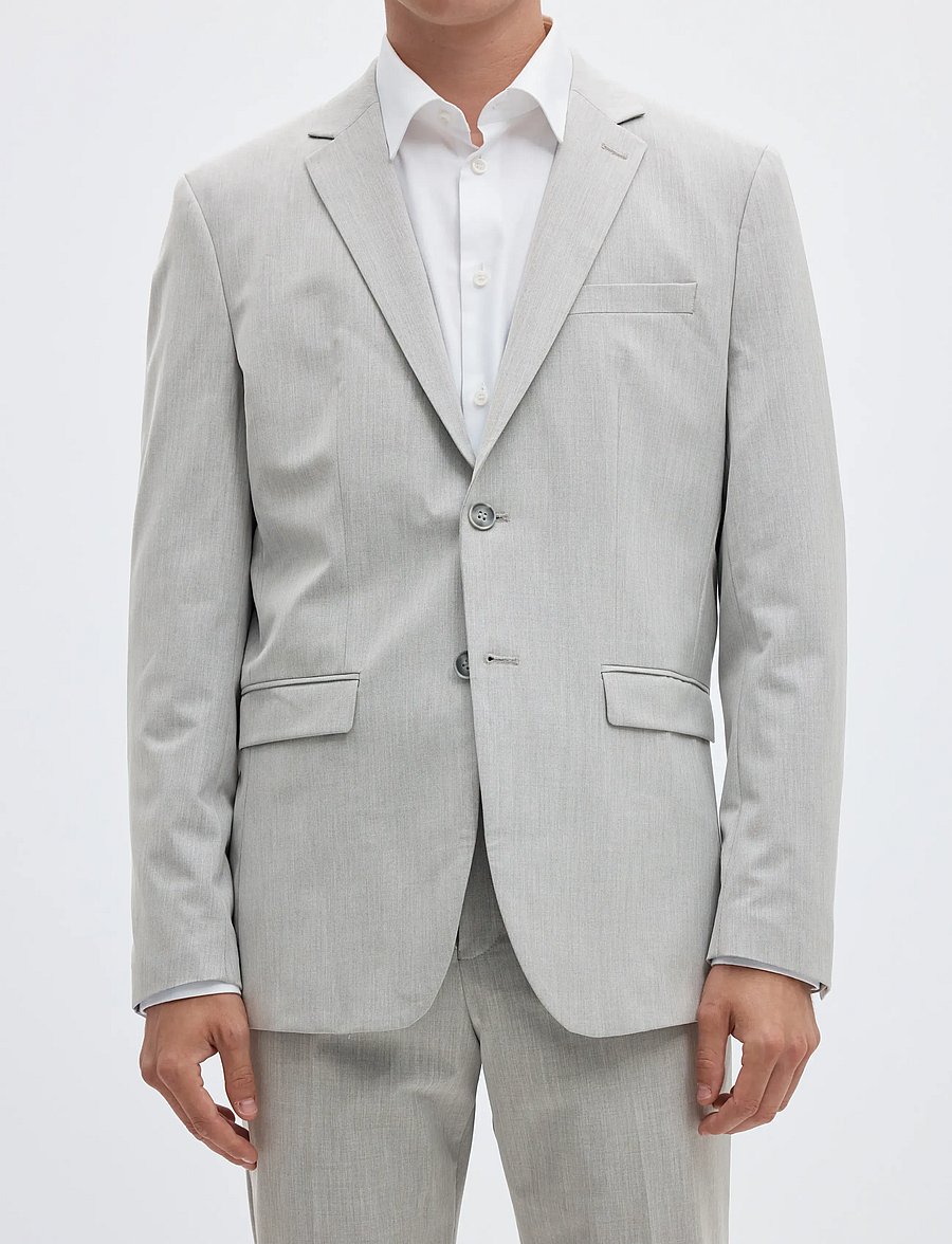 Selected - SLMSLIM-LIAM BLZ FLEX NOOS - Üherealised pintsakud - light grey melange - 4