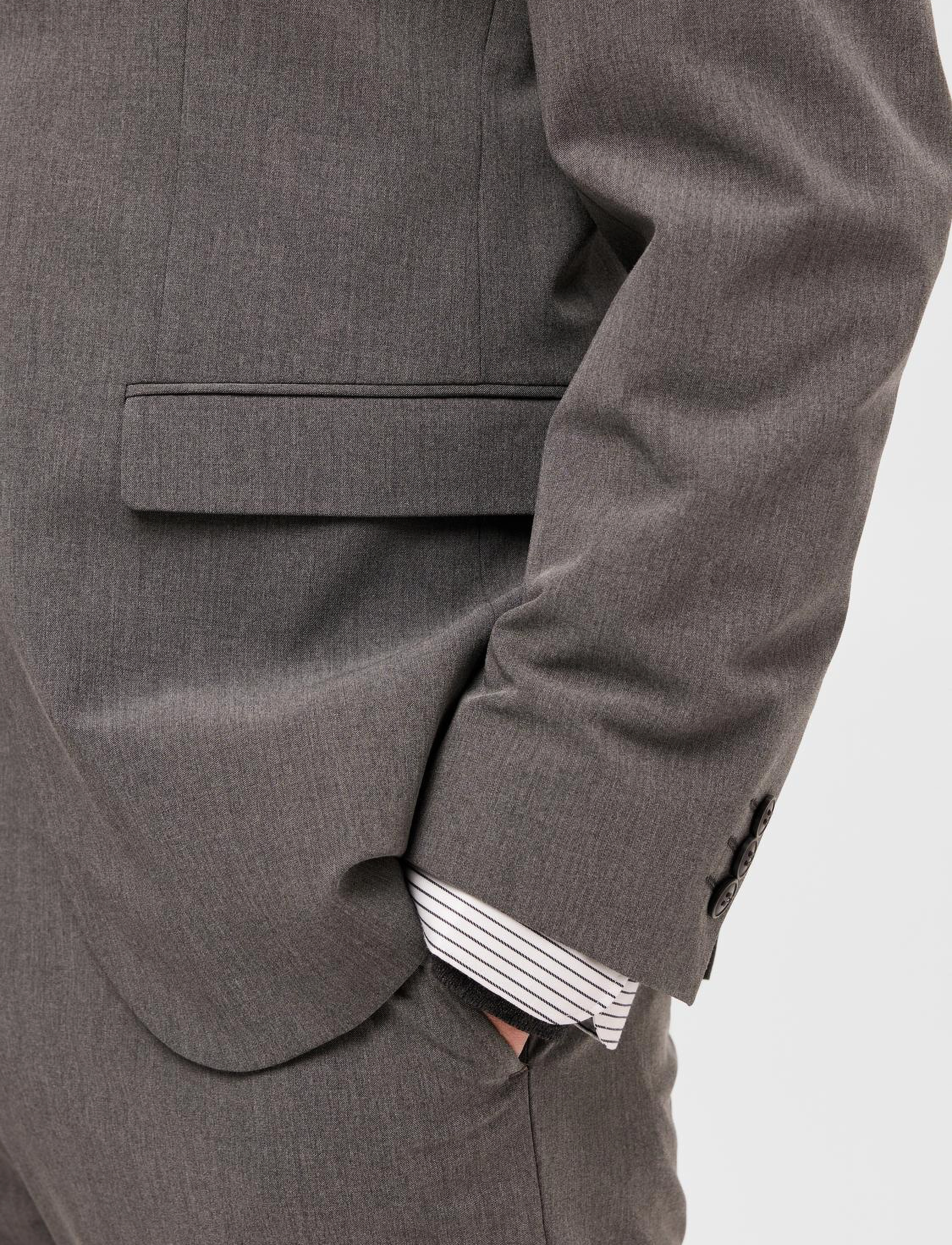 Selected - SLMSLIM-LIAM BLZ FLEX NOOS - enkelknäppta kavajer - medium grey melange - 5