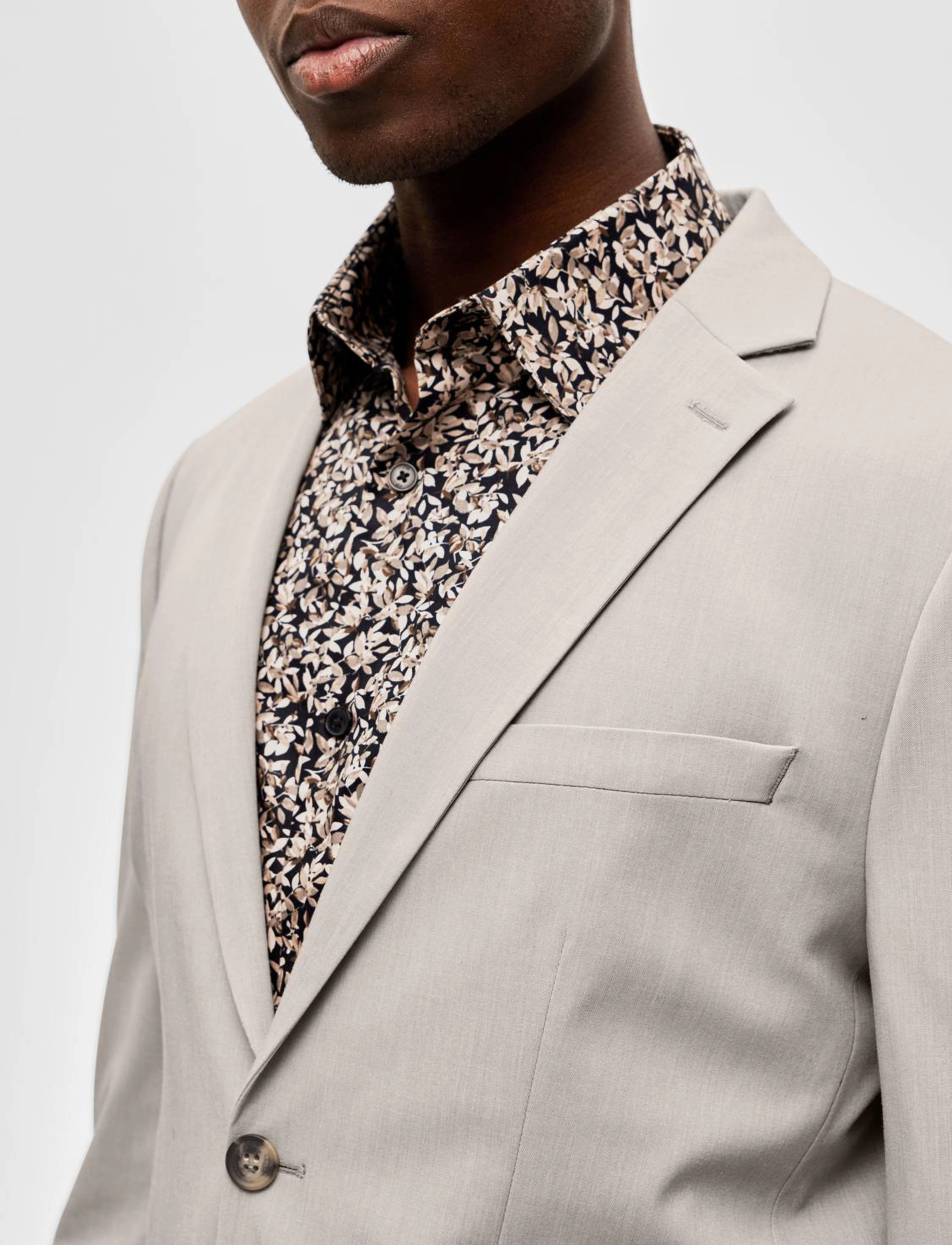 Selected - SLMSLIM-LIAM BLZ FLEX NOOS - enkeltradede blazere - plaza taupe - 4