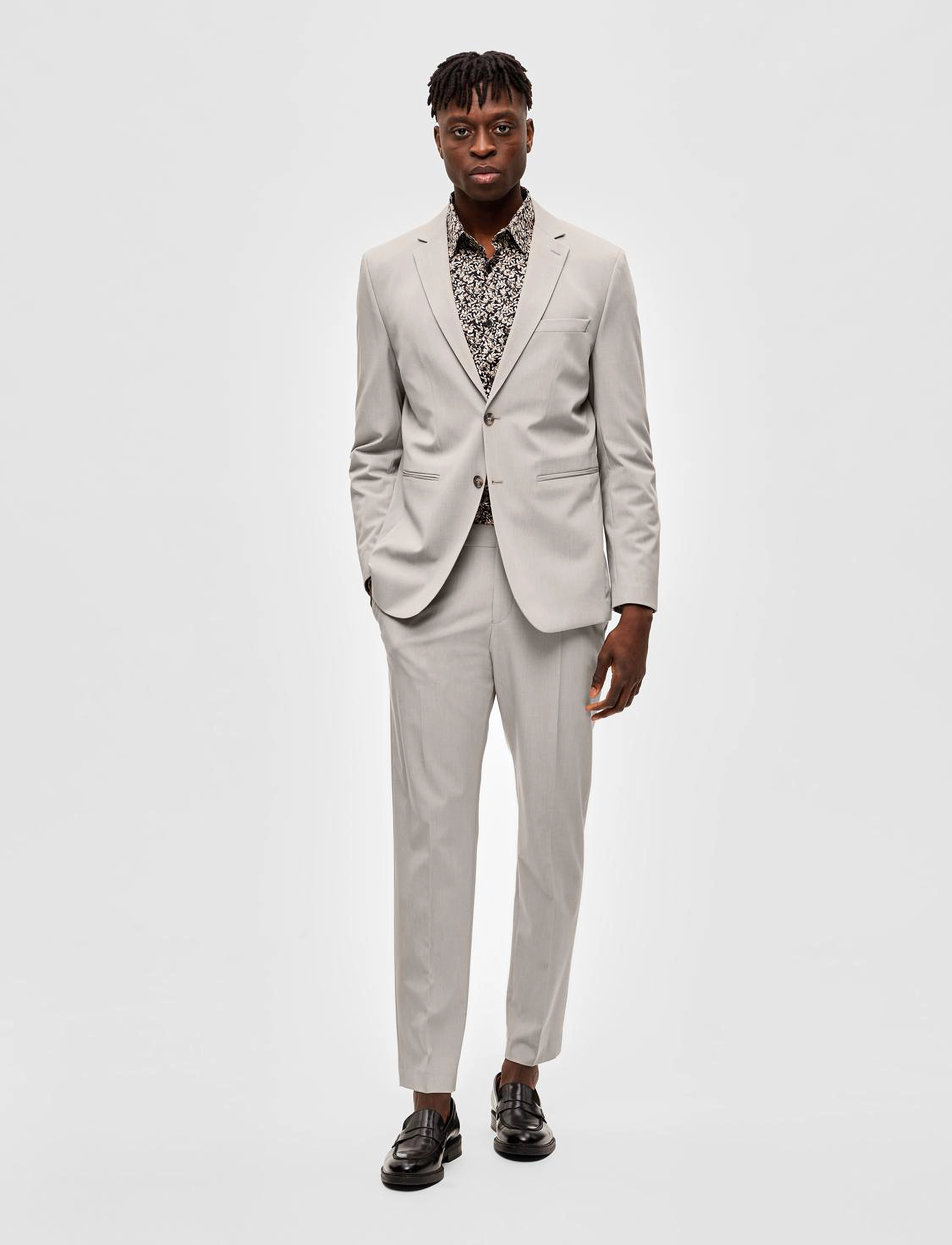 Selected - SLMSLIM-LIAM BLZ FLEX NOOS - enkeltradede blazere - plaza taupe - 5