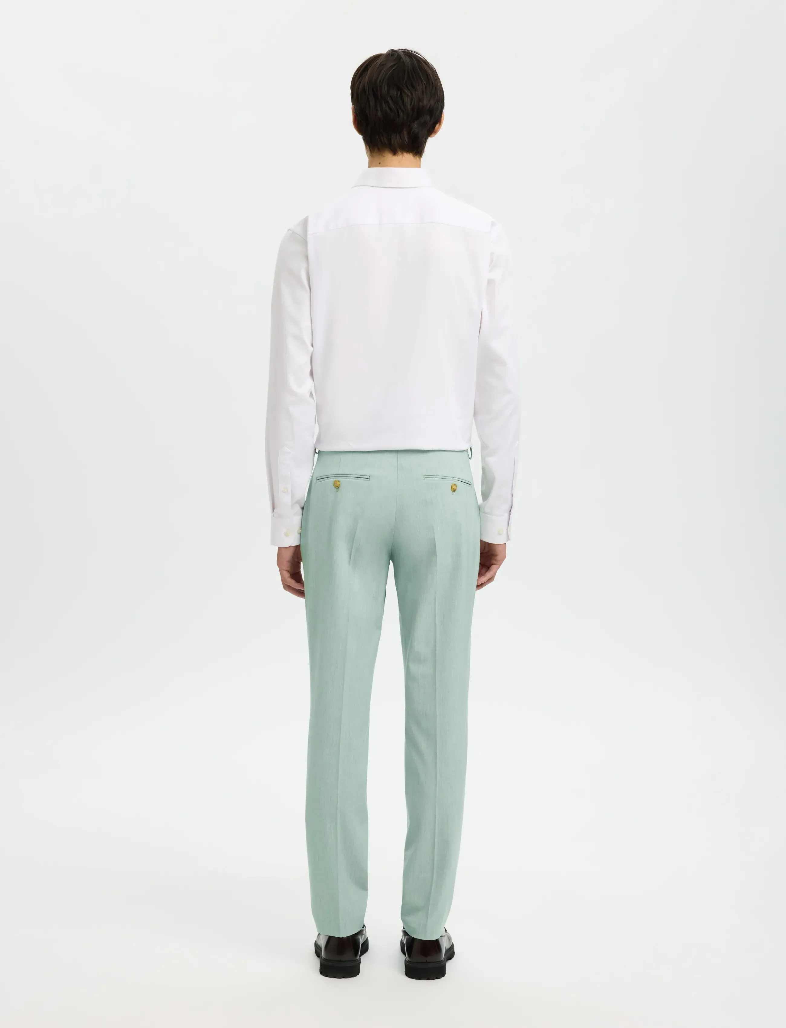 Selected - SLMSLIM-LIAM TRS FLEX NOOS - habitbukser - aqua gray - 3
