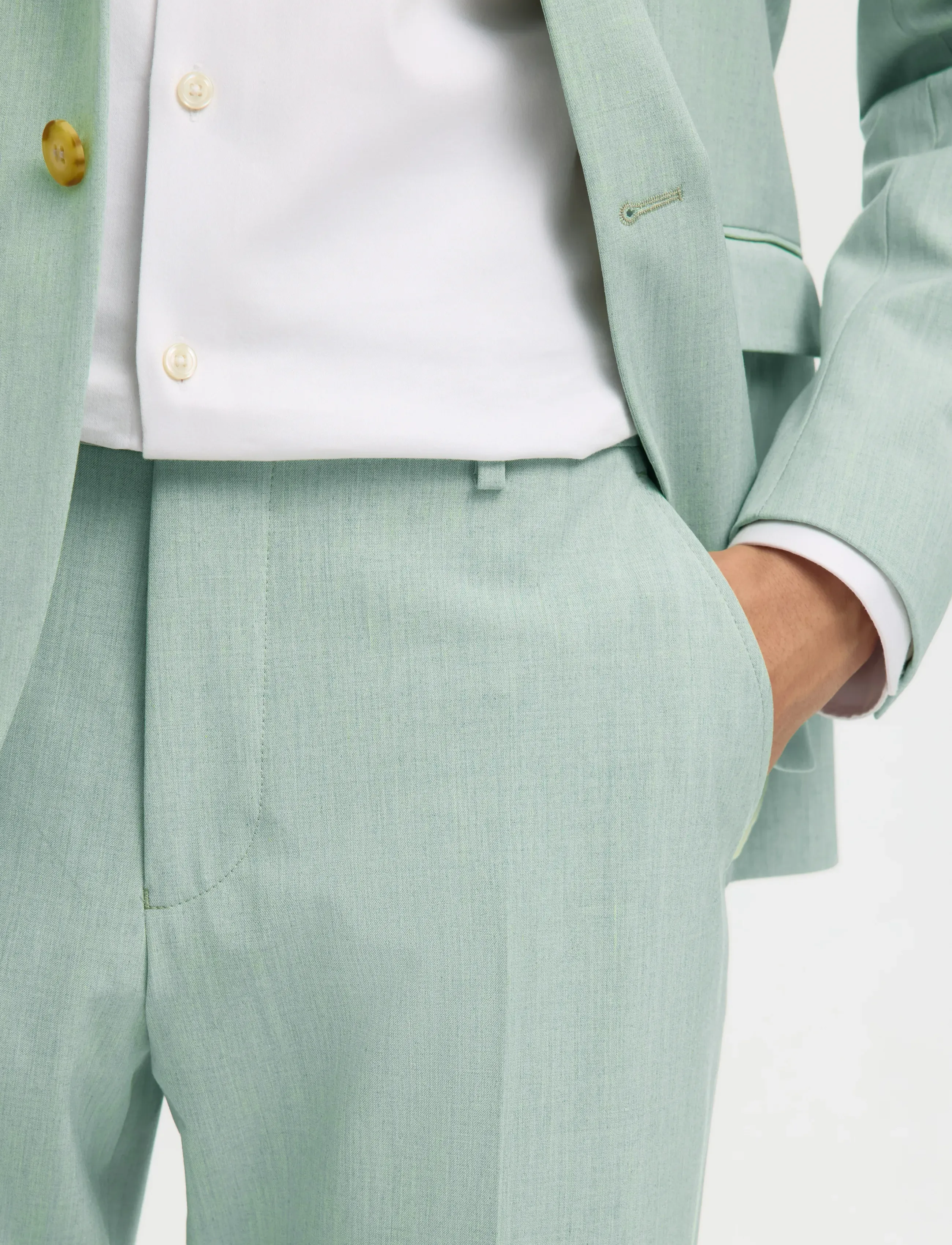 Selected - SLMSLIM-LIAM TRS FLEX NOOS - habitbukser - aqua gray - 5
