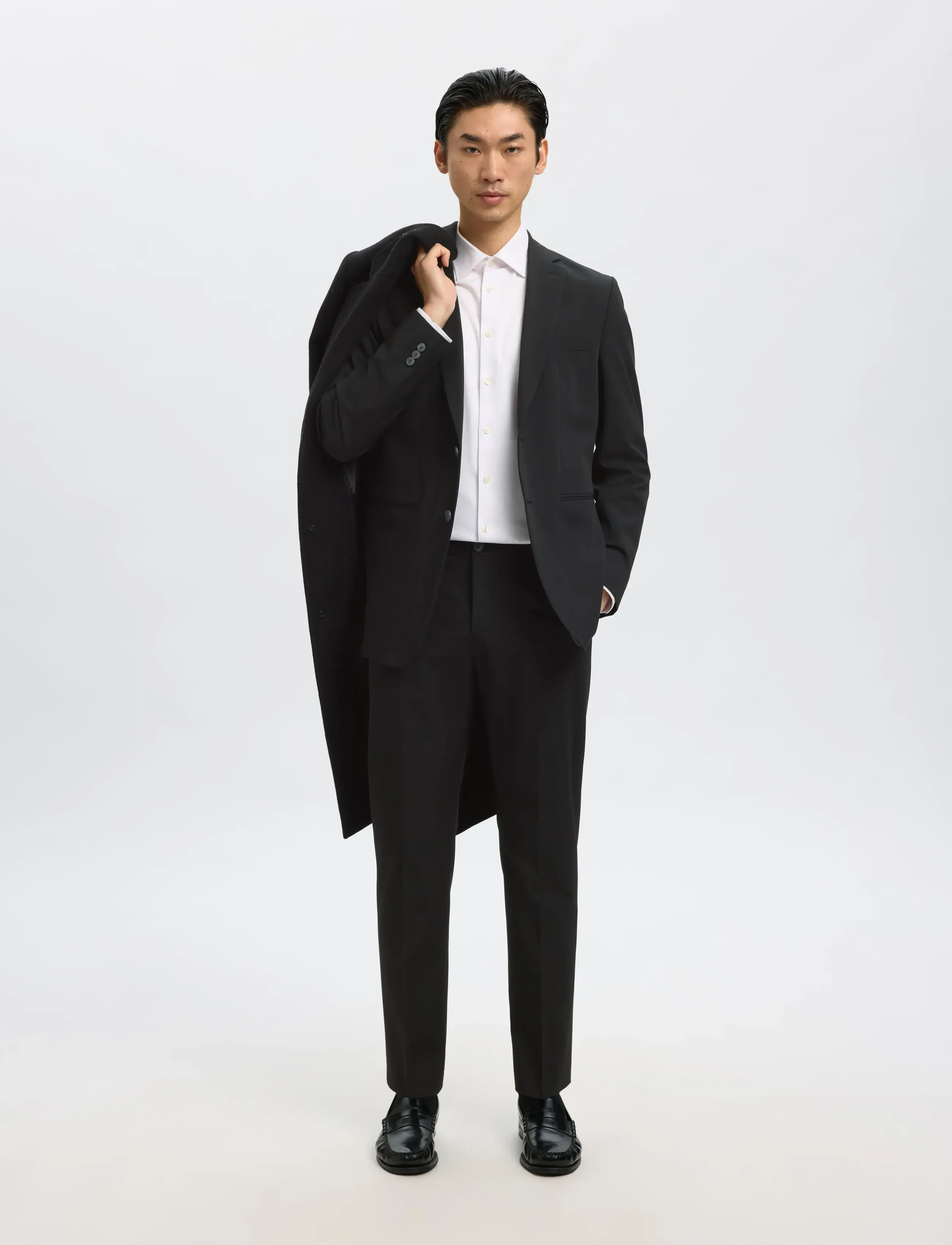 Selected - SLMSLIM-LIAM TRS FLEX NOOS - business - black - 5