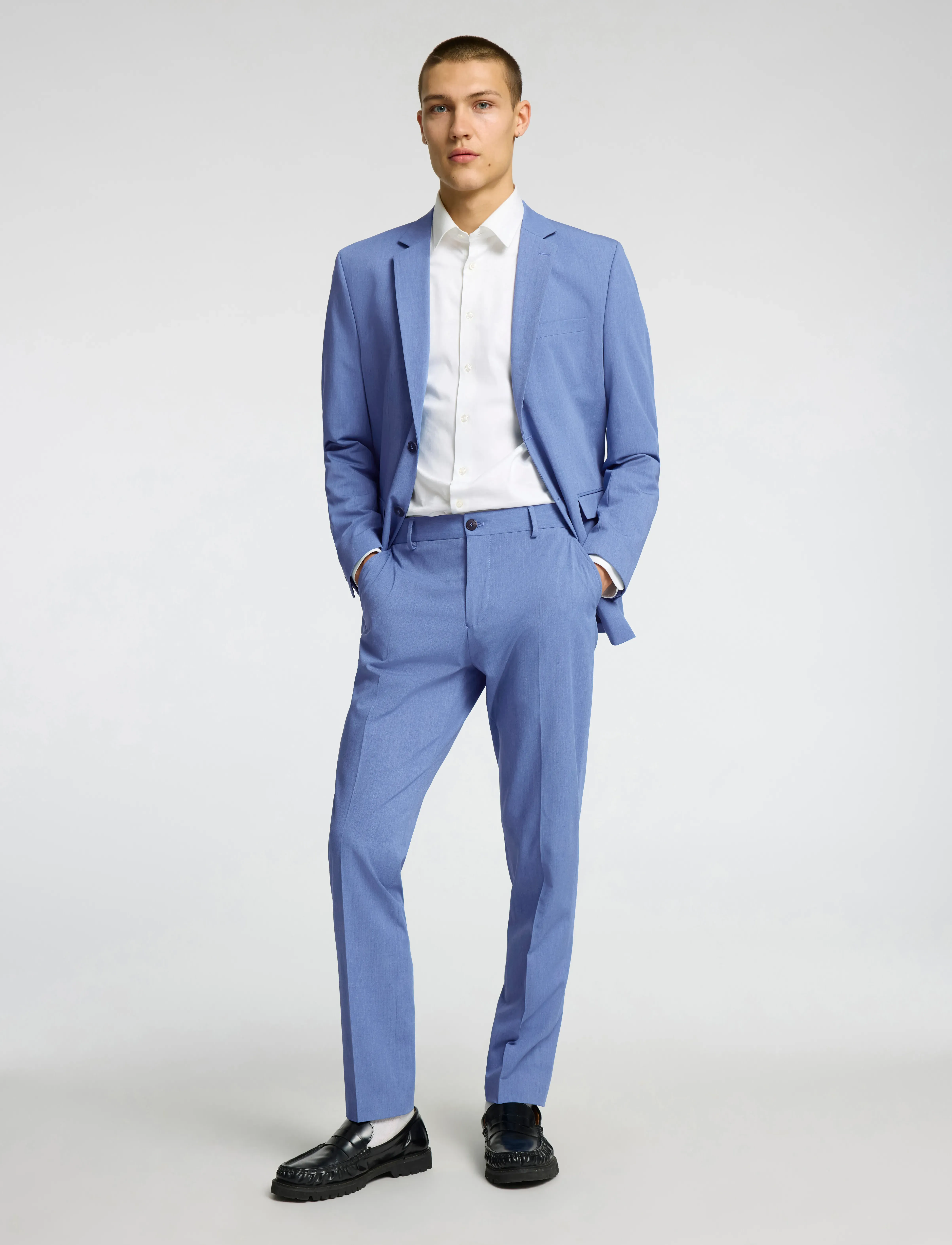 Selected - SLMSLIM-LIAM TRS FLEX NOOS - suit trousers - light blue - 3