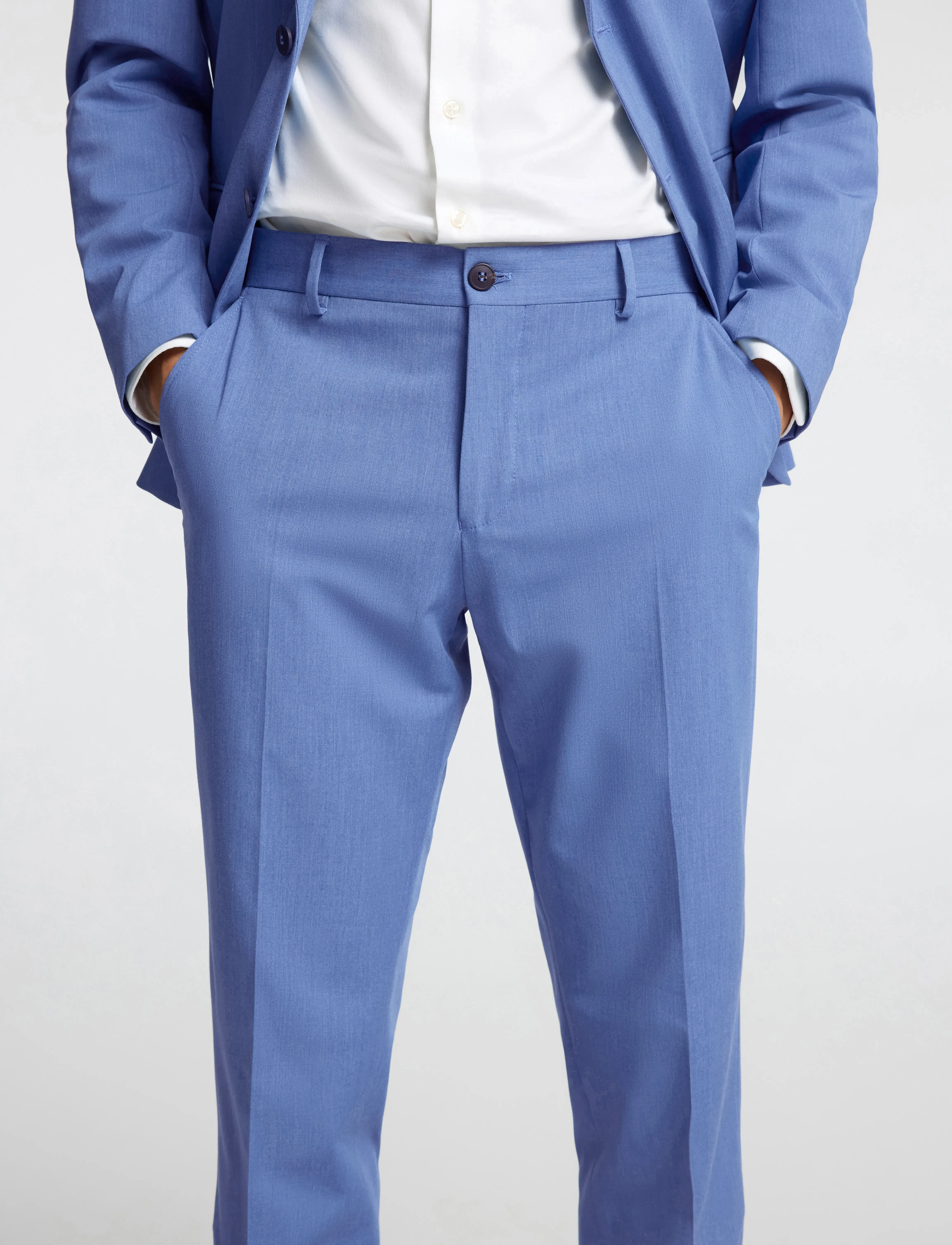 Selected - SLMSLIM-LIAM TRS FLEX NOOS - suit trousers - light blue - 4