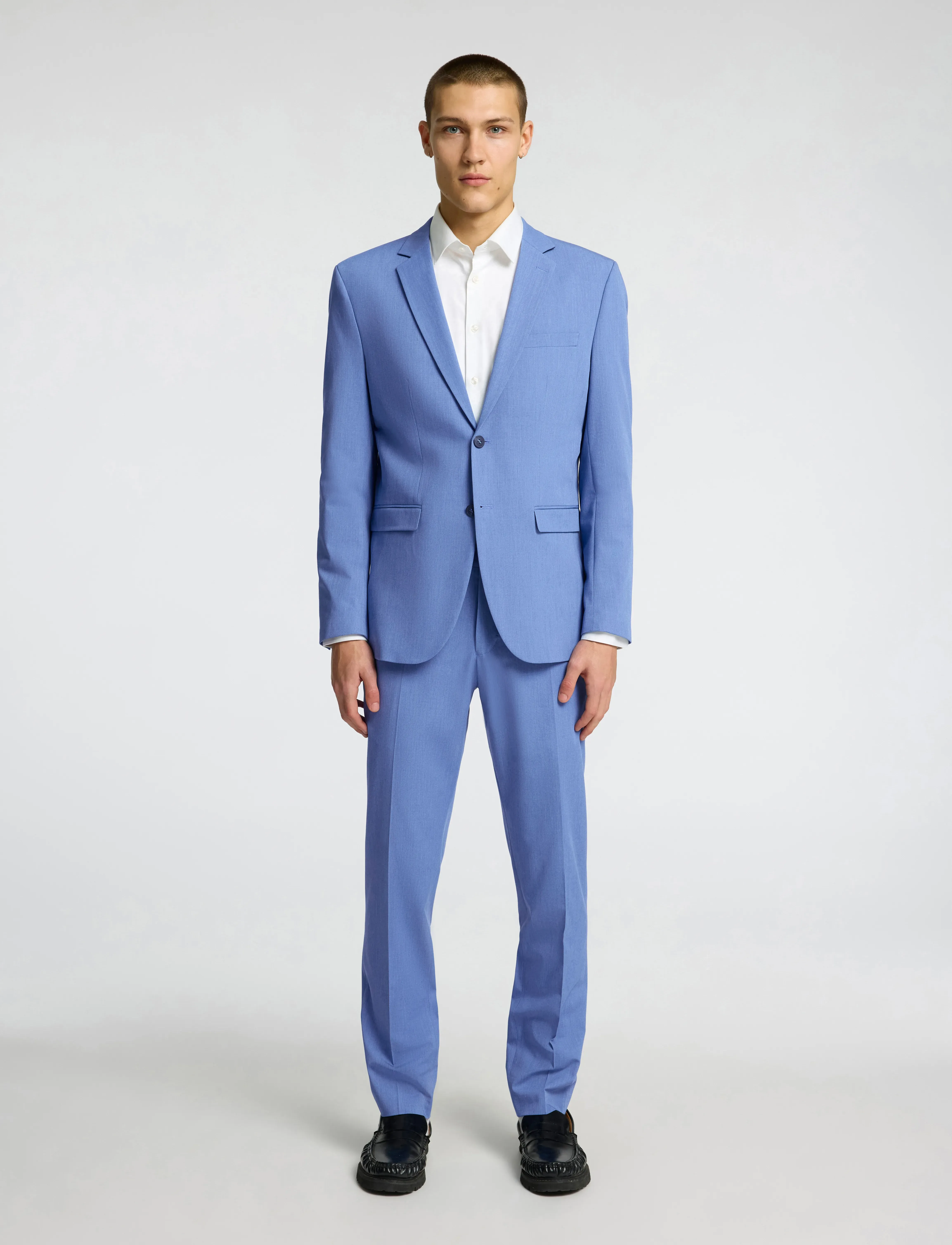 Selected - SLMSLIM-LIAM TRS FLEX NOOS - suit trousers - light blue - 5