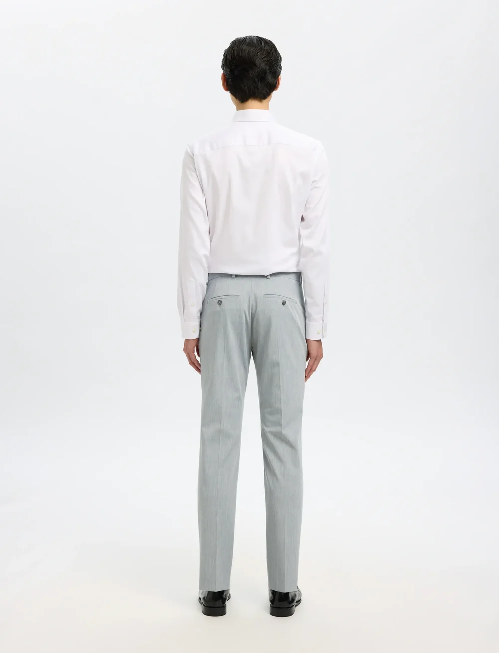 Selected - SLHSLIM-LIAM TRS FLEX NOOS - anzugshosen - light grey melange - 2