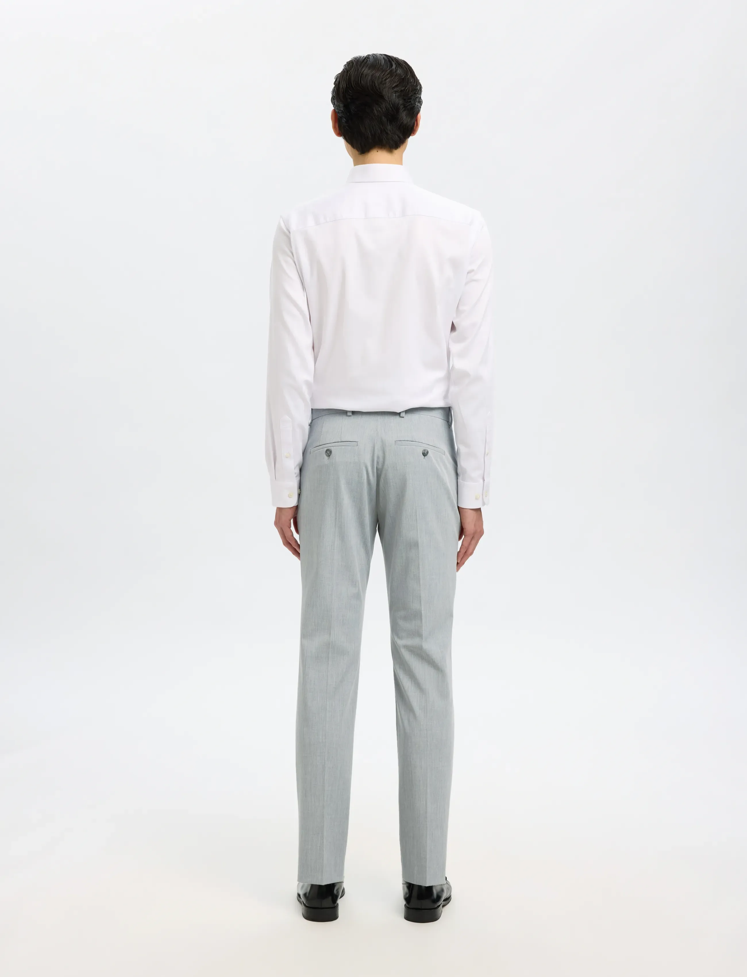 Selected - SLMSLIM-LIAM TRS FLEX NOOS - anzugshosen - light grey melange - 2