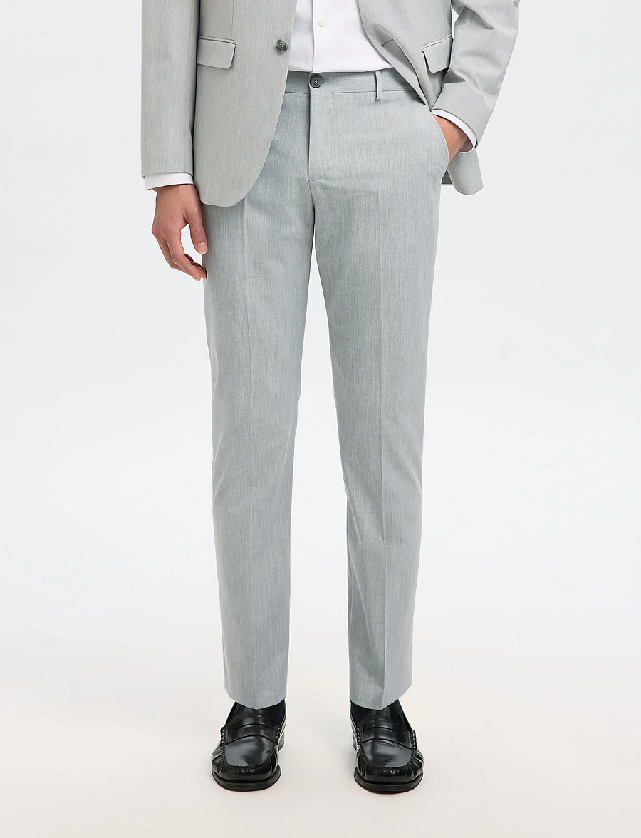 Selected - SLMSLIM-LIAM TRS FLEX NOOS - anzugshosen - light grey melange - 3