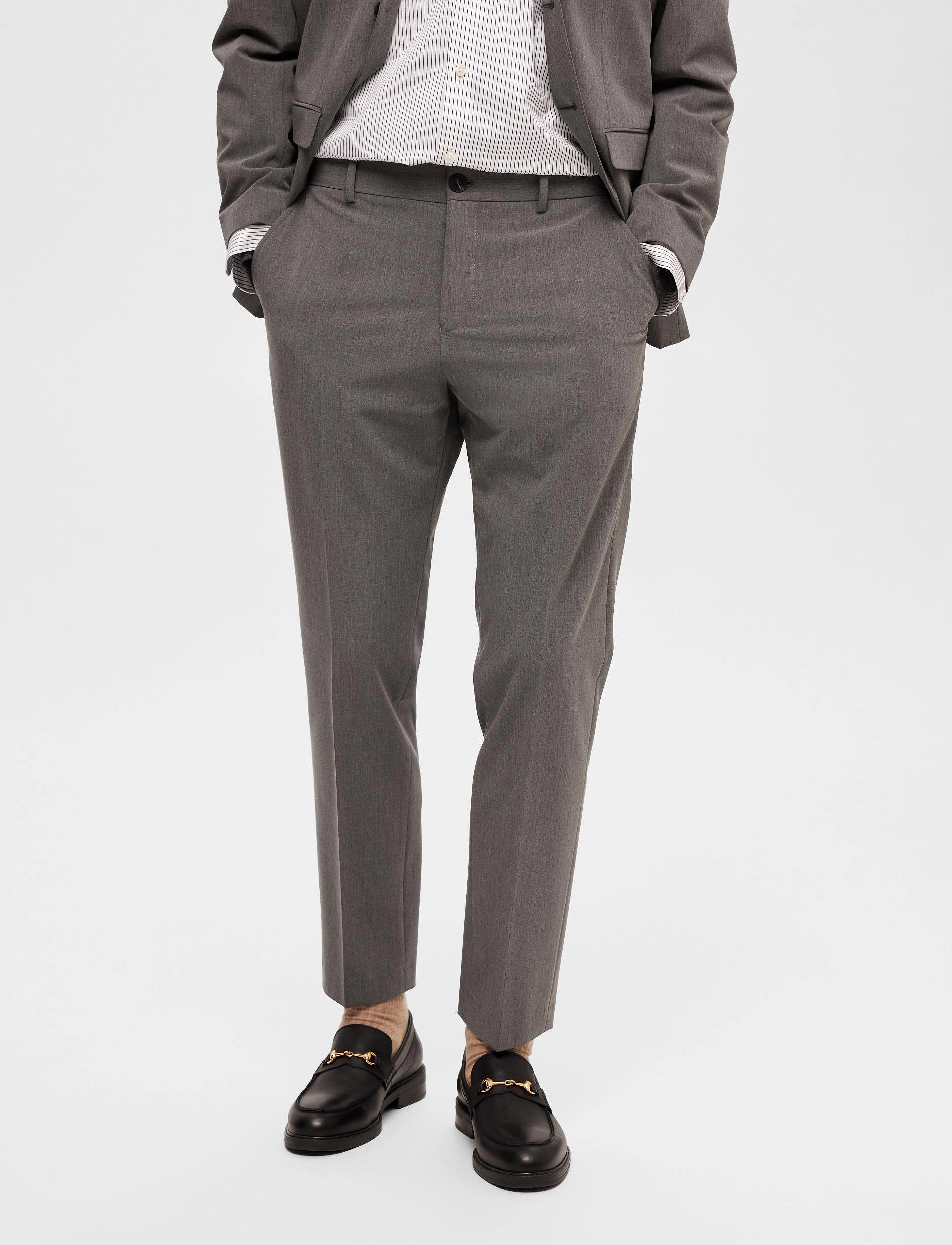Selected Slmslim-Liam Trs Flex Noos, 46, Trousers, Grau - Formal, Männerswear