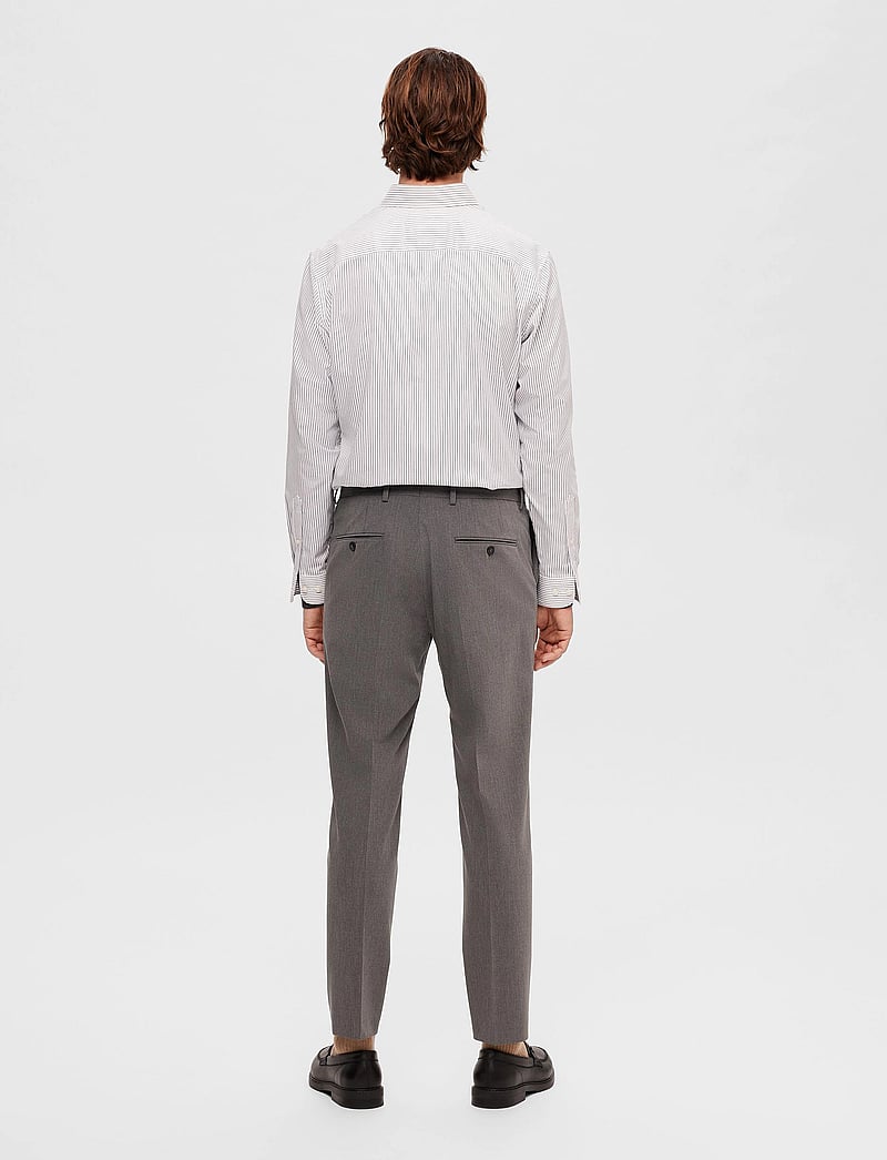 Selected - SLMSLIM-LIAM TRS FLEX NOOS - Ülikonnapüksid - medium grey melange - 3